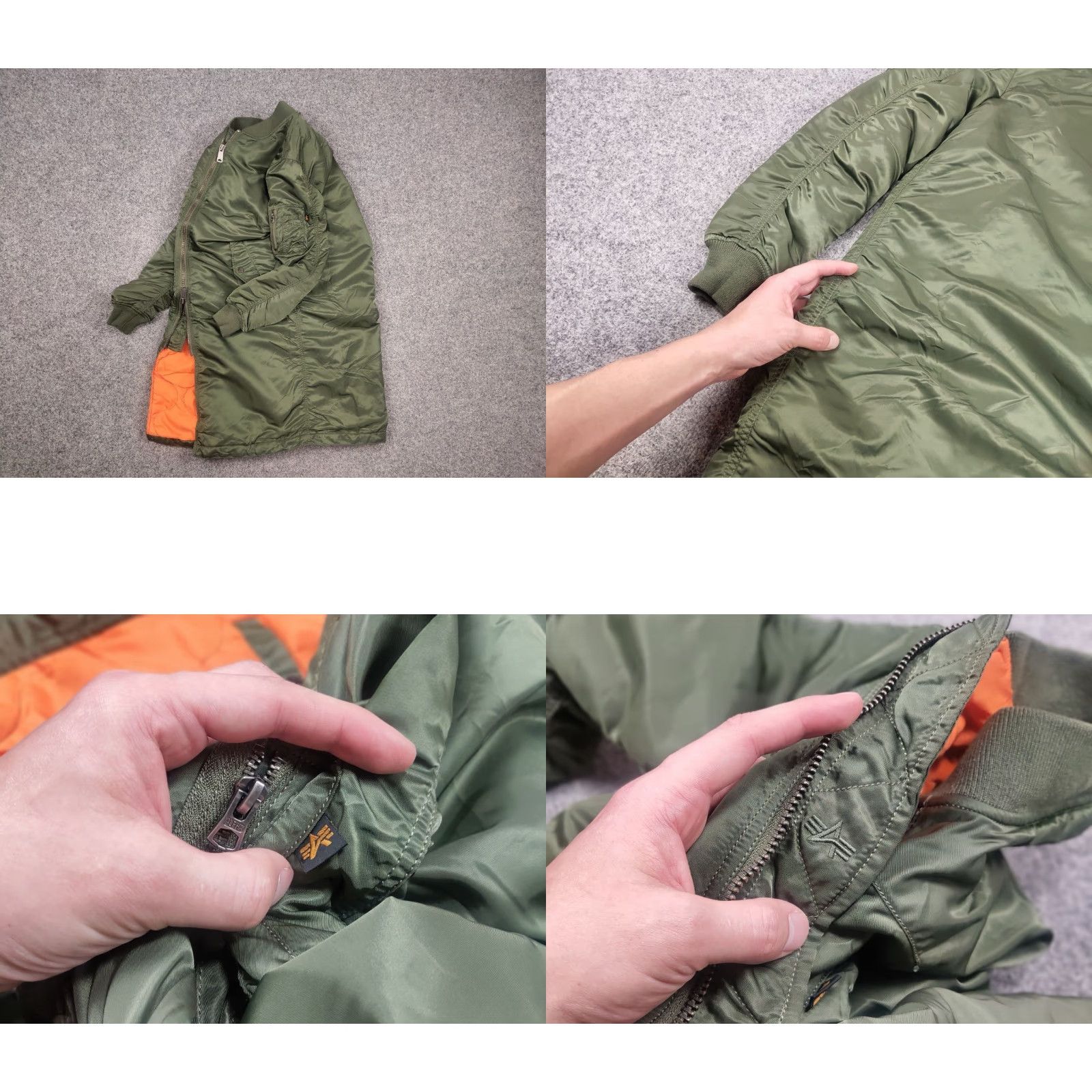 Alpha Industries Alpha Industries MA-1 Long Green Military Bomber Jacket Size US M / EU 48-50 / 2 - 9 Thumbnail