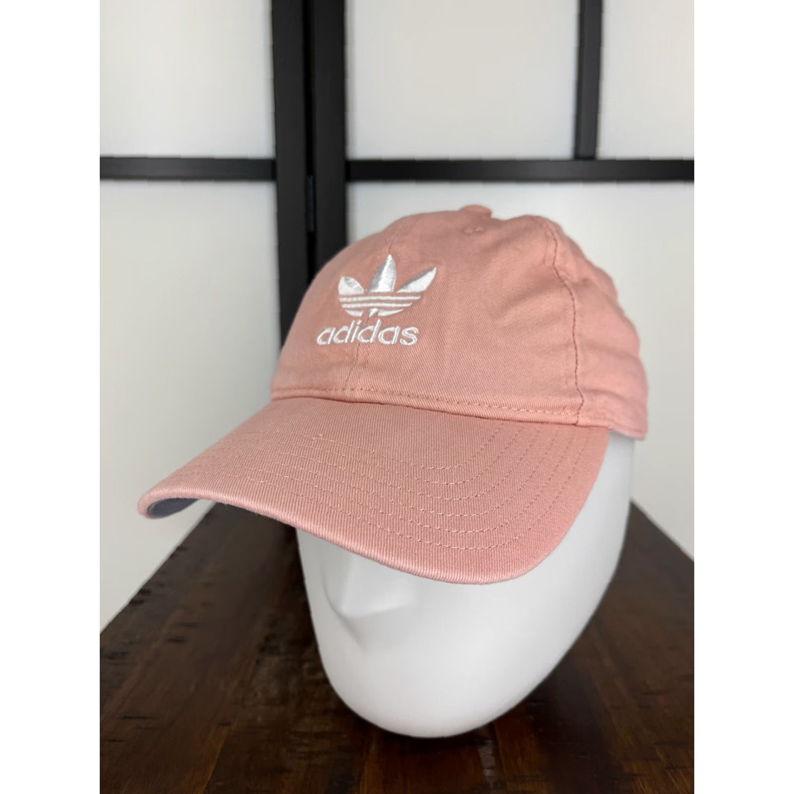 Adidas Adidas Hat Cap Strap Back Womens One Size Pink 3 Stripe Cotton Trefoil Twill Size ONE SIZE - 4 Thumbnail