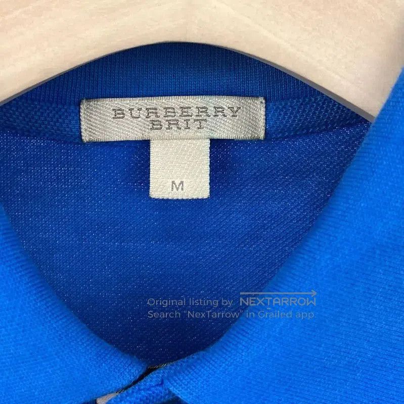 Burberry Burberry Men's Blue Cotton Polo Shirt. Size US M / EU 48-50 / 2 - 3 Thumbnail