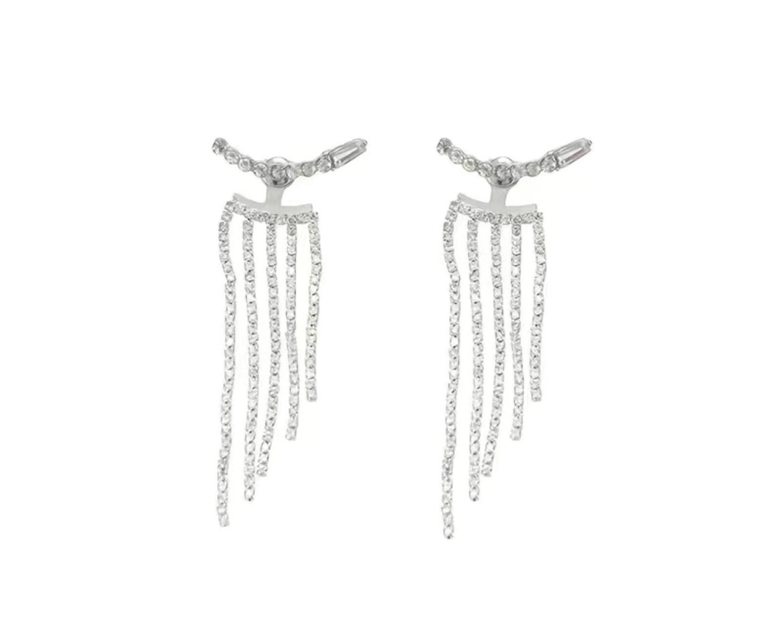 Other Elegant Dangly Rhinestone Earrings Size ONE SIZE - 1 Preview