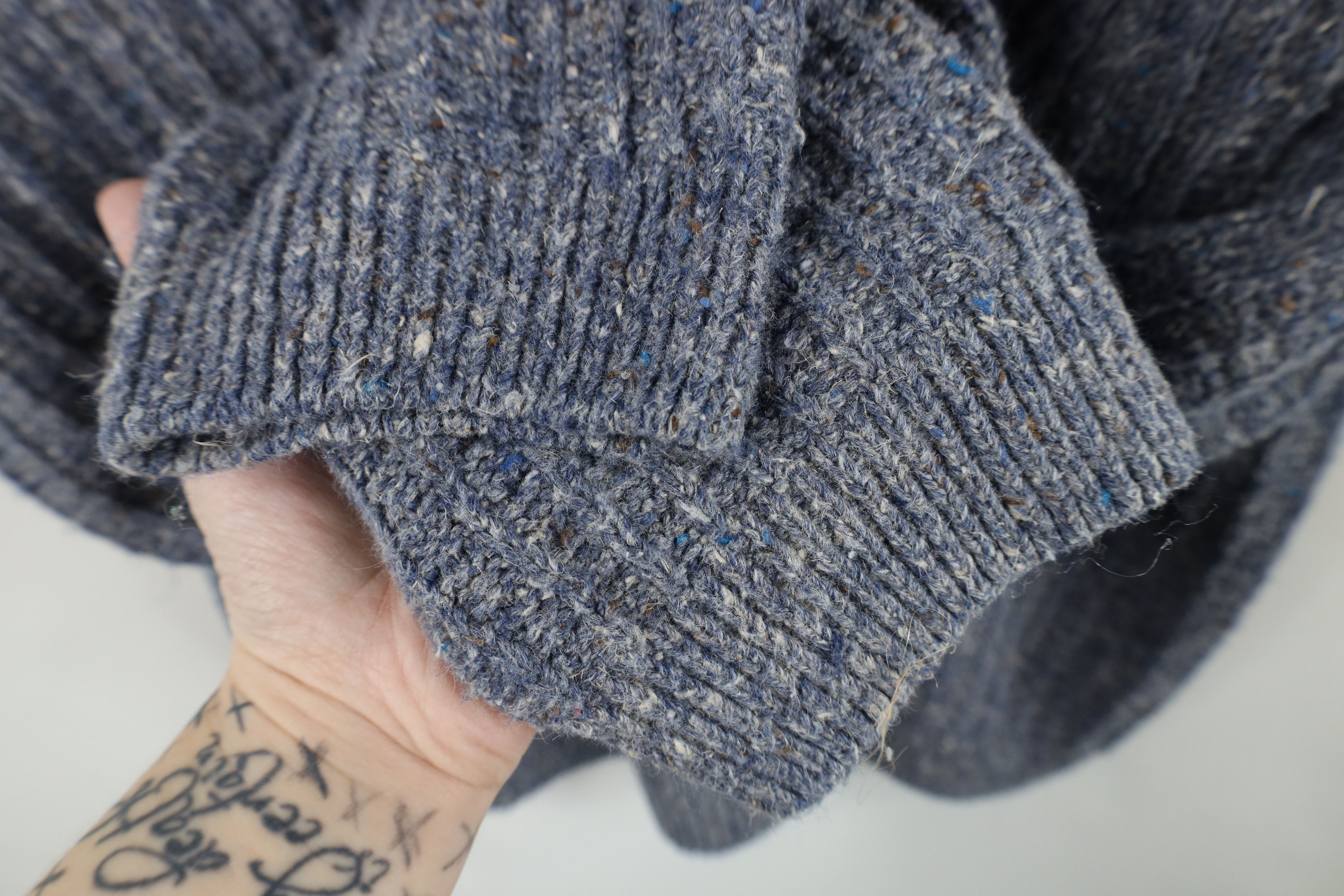 Vintage Vintage 90s Streetwear Blend Ribbed Knit Henley Sweater Size US L / EU 52-54 / 3 - 5 Thumbnail