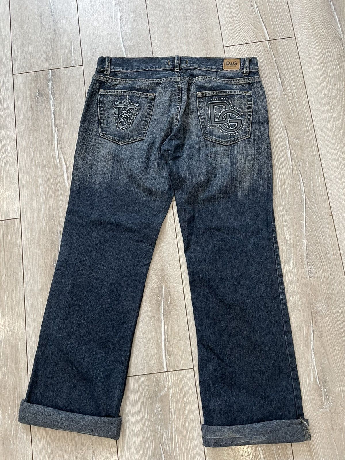 image of Distressed Denim x Dolce Gabbana Vintage Dolce & Gabbana Distressed Jeans Pants 70's in Denim (Size