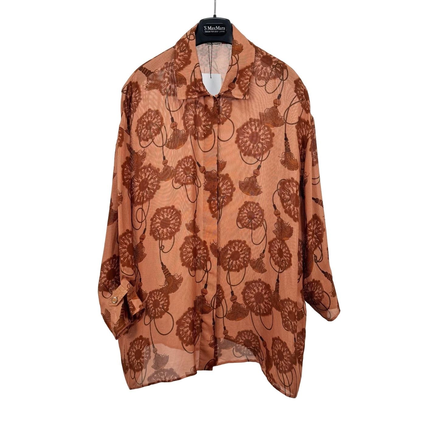 Hermes Hermès Silk Printed Tassel Shirt Size 36 Size XS / US 0-2 / IT 36-38 - 1 Thumbnail