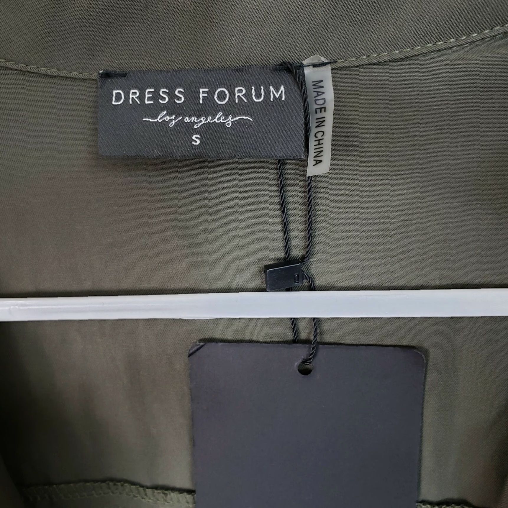 Vintage Dress Forum Romper Shirt Dress Forum Womens Romper Size S Small Green Belted Long Sleeve Rayon Blend Solid Size S / US 4 / IT 40 - 5 Thumbnail
