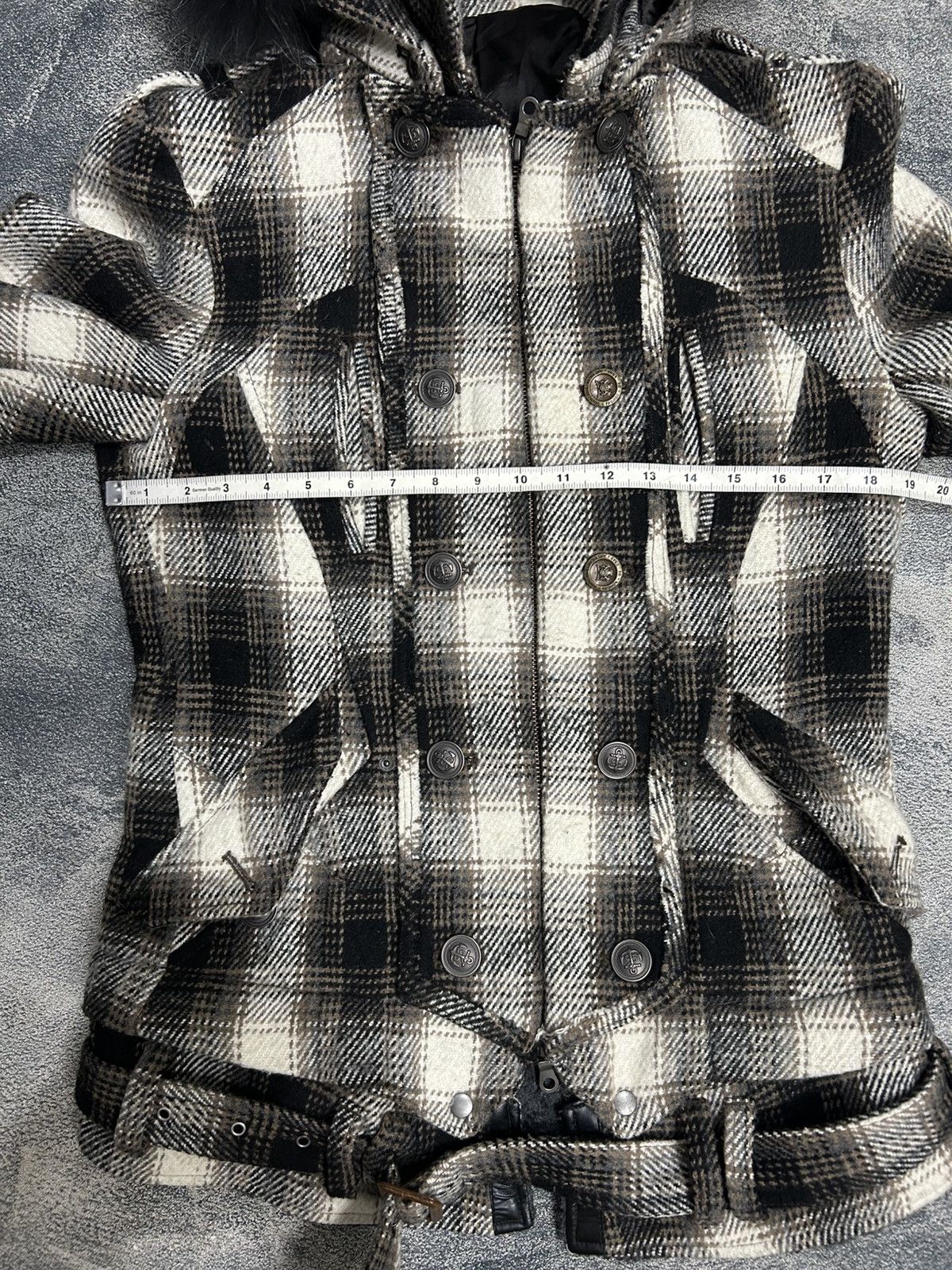 PPFM PPFM Studded Logo Fur hoodie Tartan Jacket Size US L / EU 52-54 / 3 - 17 Thumbnail