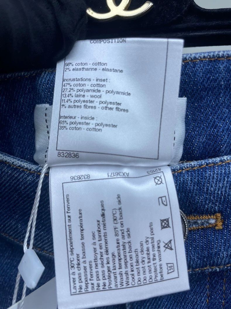 Chanel Chanel Blue Denim Side Braided Pants -2505 Size US 36 / EU 52 - 8 Thumbnail