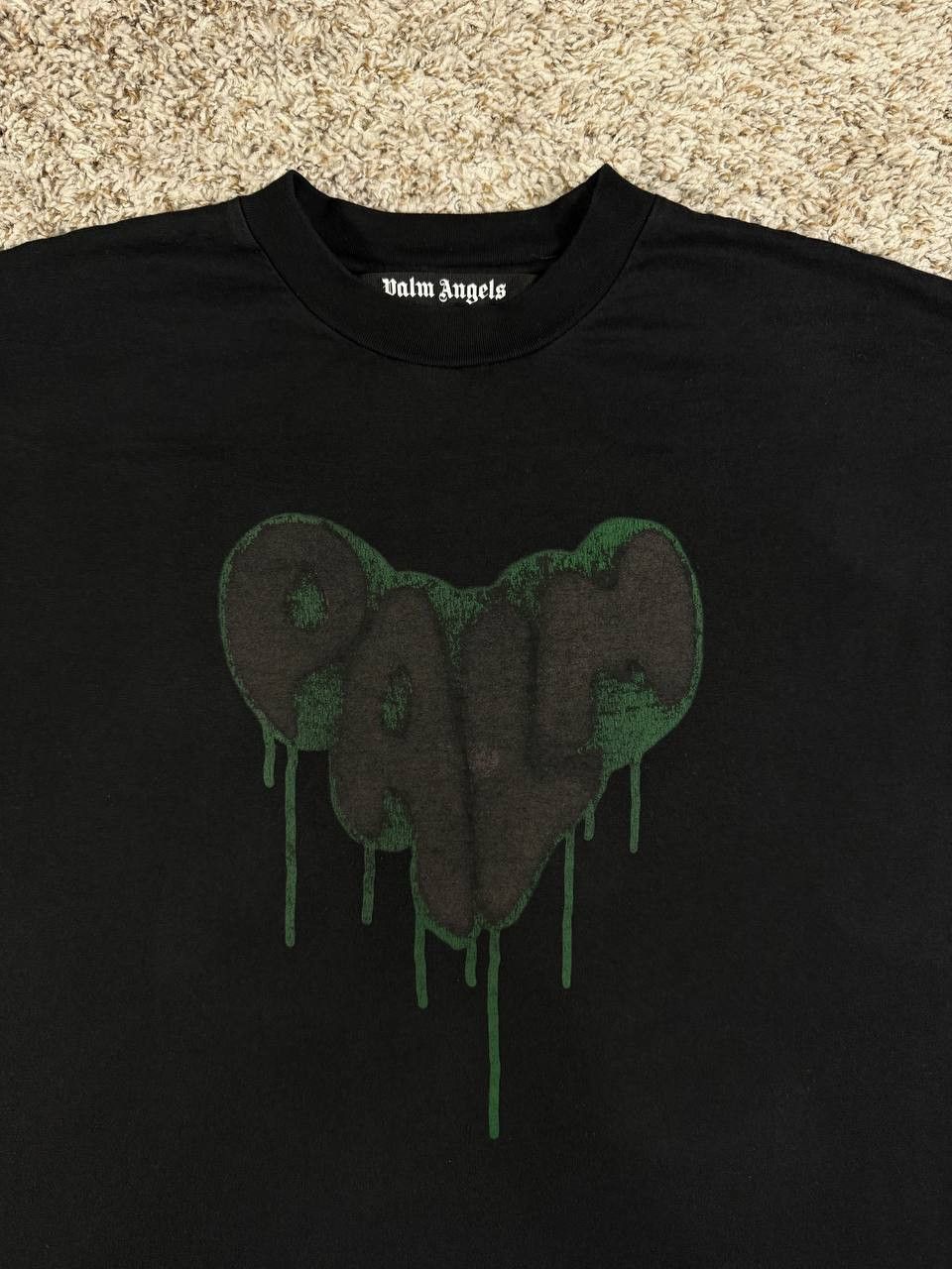 Palm Angels Palm Angels Spray Heart Loose T-Shirt Size US M / EU 48-50 / 2 - 2 Thumbnail