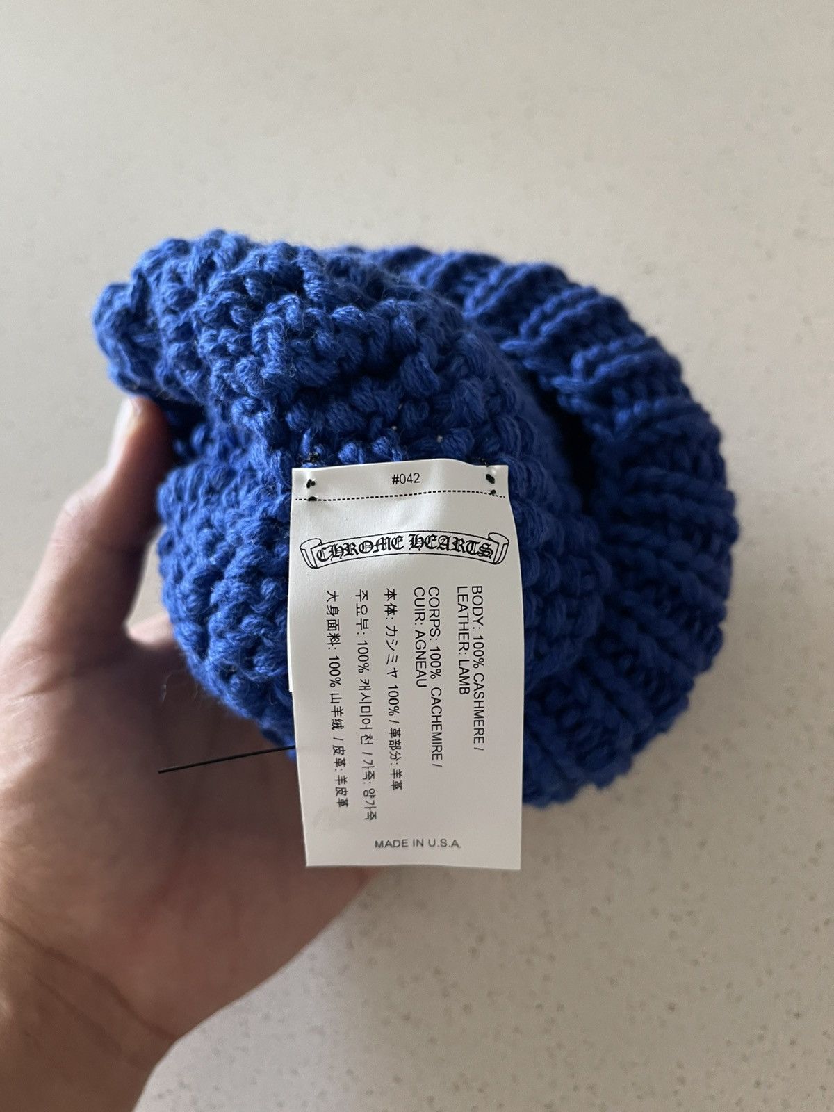 Chrome Hearts Chrome Hearts Knit Patch Blue Beanie Size ONE SIZE - 9 Thumbnail