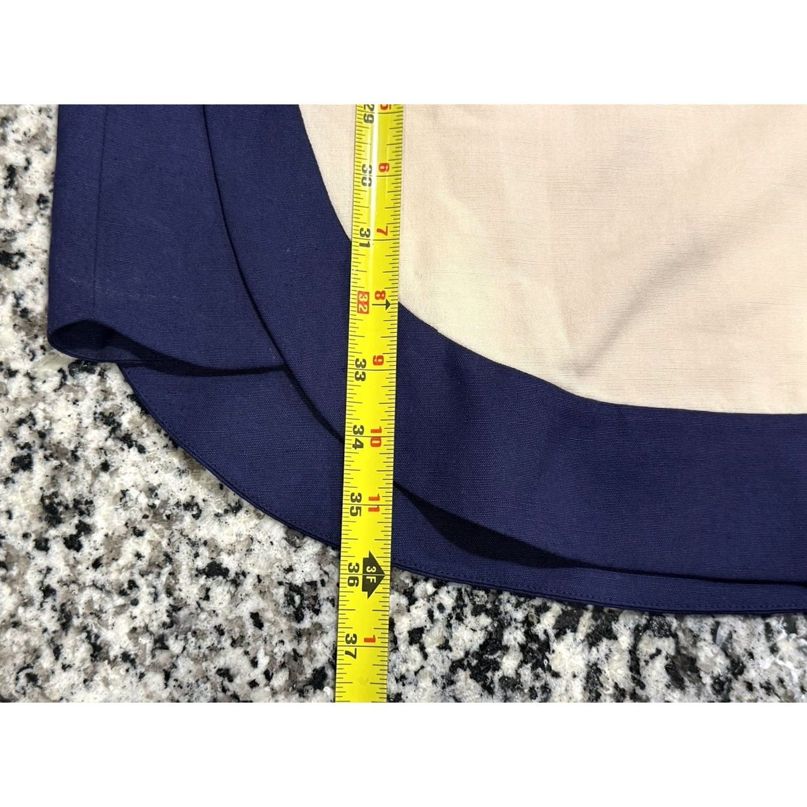 Diane von Furstenberg VINTAGE DVF Robi Cream & Navy Sleeveless Mini Dress SZ US 6 Women Pencil Dress Ivory Navy 6 Womens Size M / US 6-8 / IT 42-44 - 4 Thumbnail