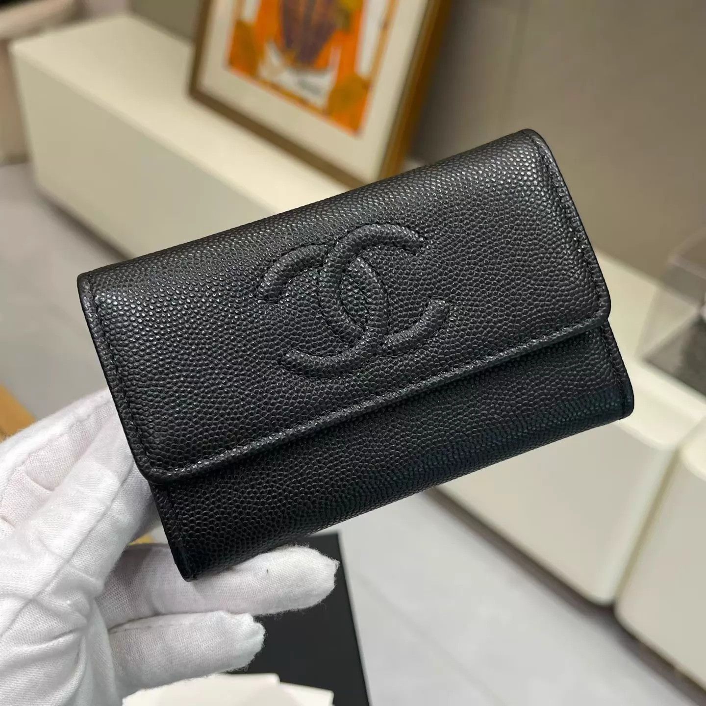 Chanel Chanel 26C Black Short Wallet Almost New Boxed Chip Size ONE SIZE - 7 Thumbnail