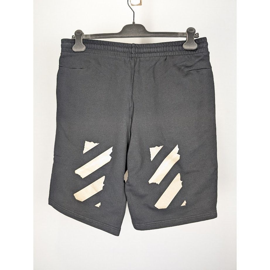 Off-White o1rshd1 Tape Arrows Sweatshorts in Black/Beige Size US 38 / EU 54 - 12 Thumbnail
