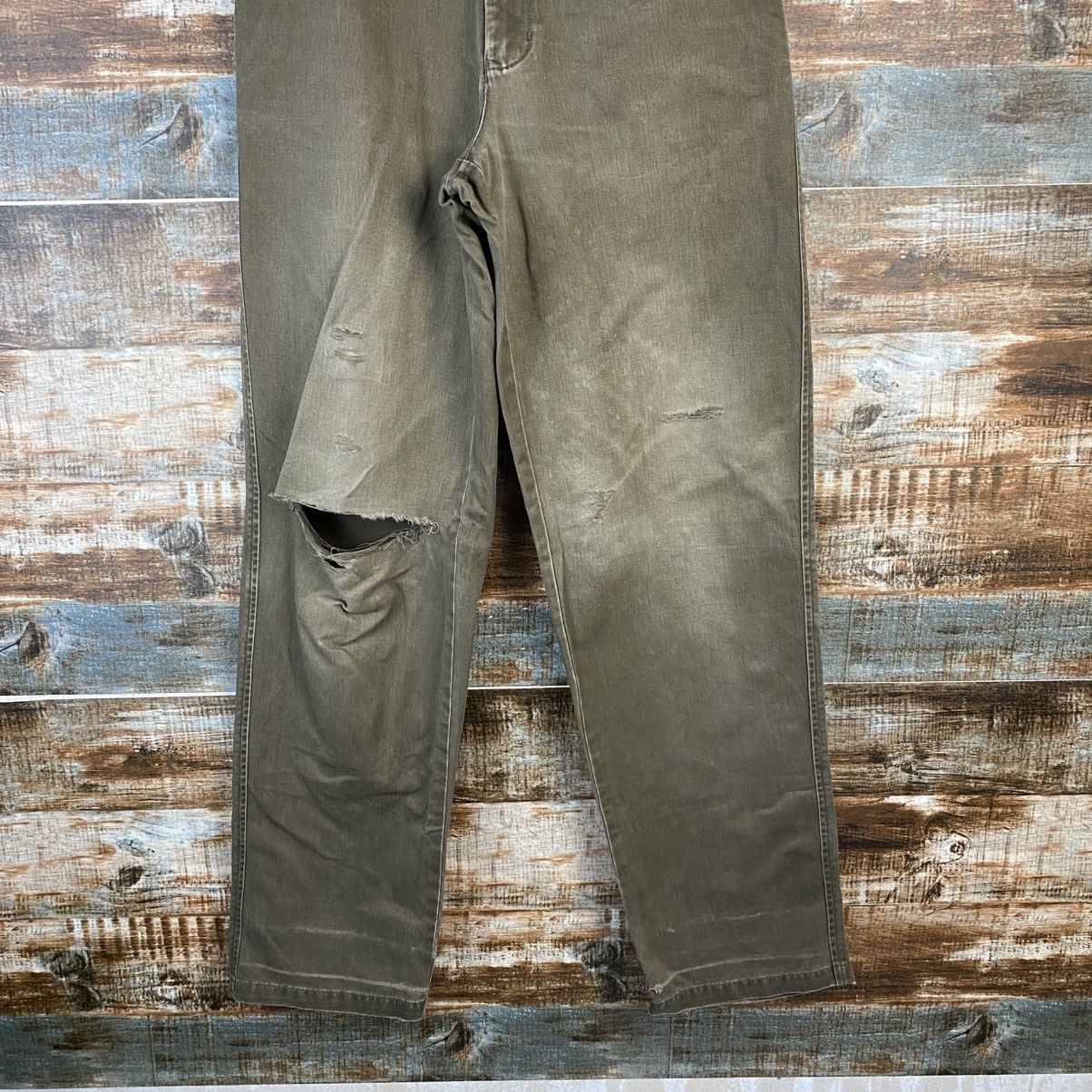Uniqlo DL Uniqlo Brown ripped vintage Casual Pants #C1267 Size US 28 / EU 44 - 3 Thumbnail