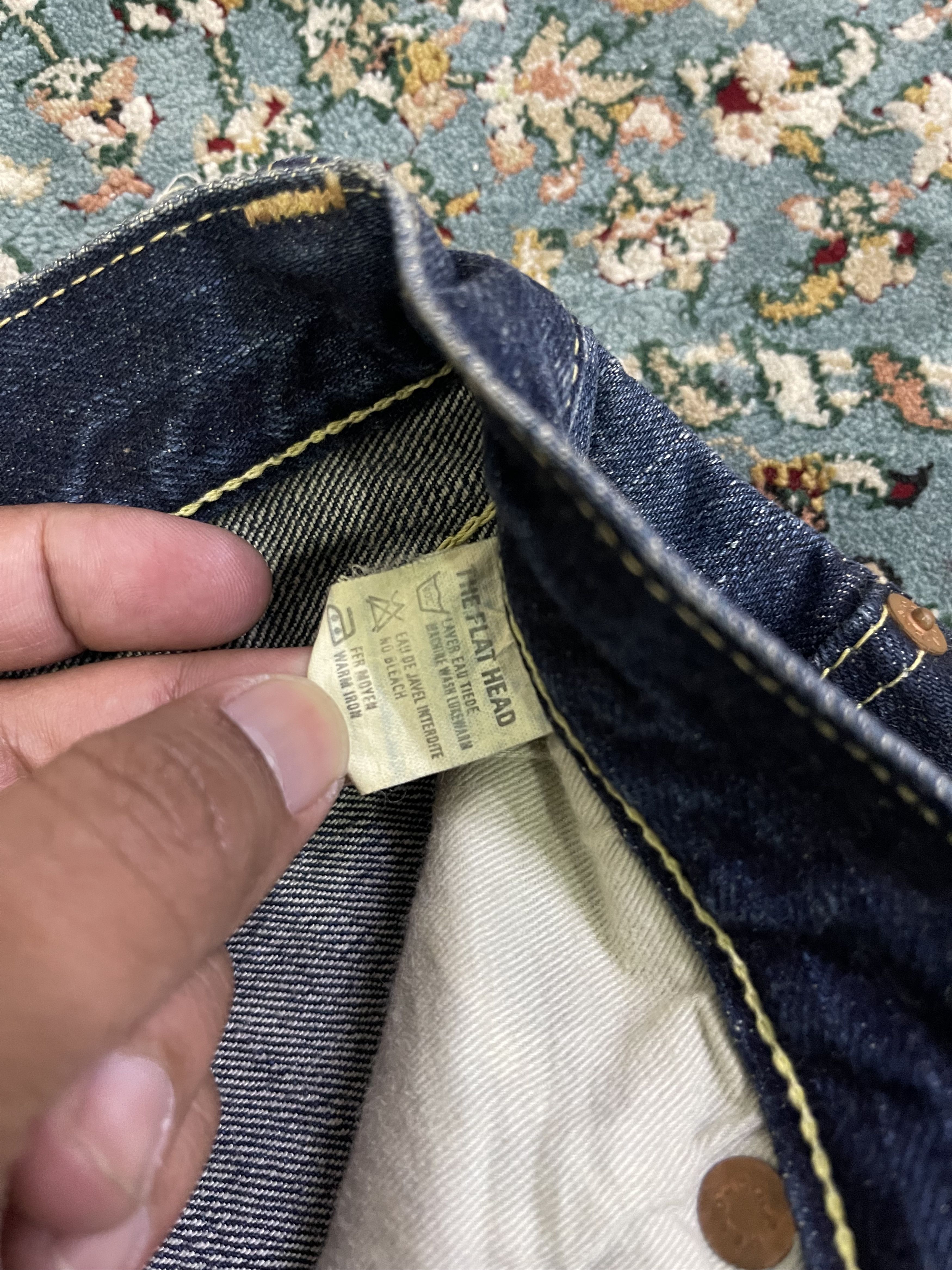 The Flat Head TFH Flared Blue Light Wash Jeans Size US 32 / EU 48 - 11 Thumbnail