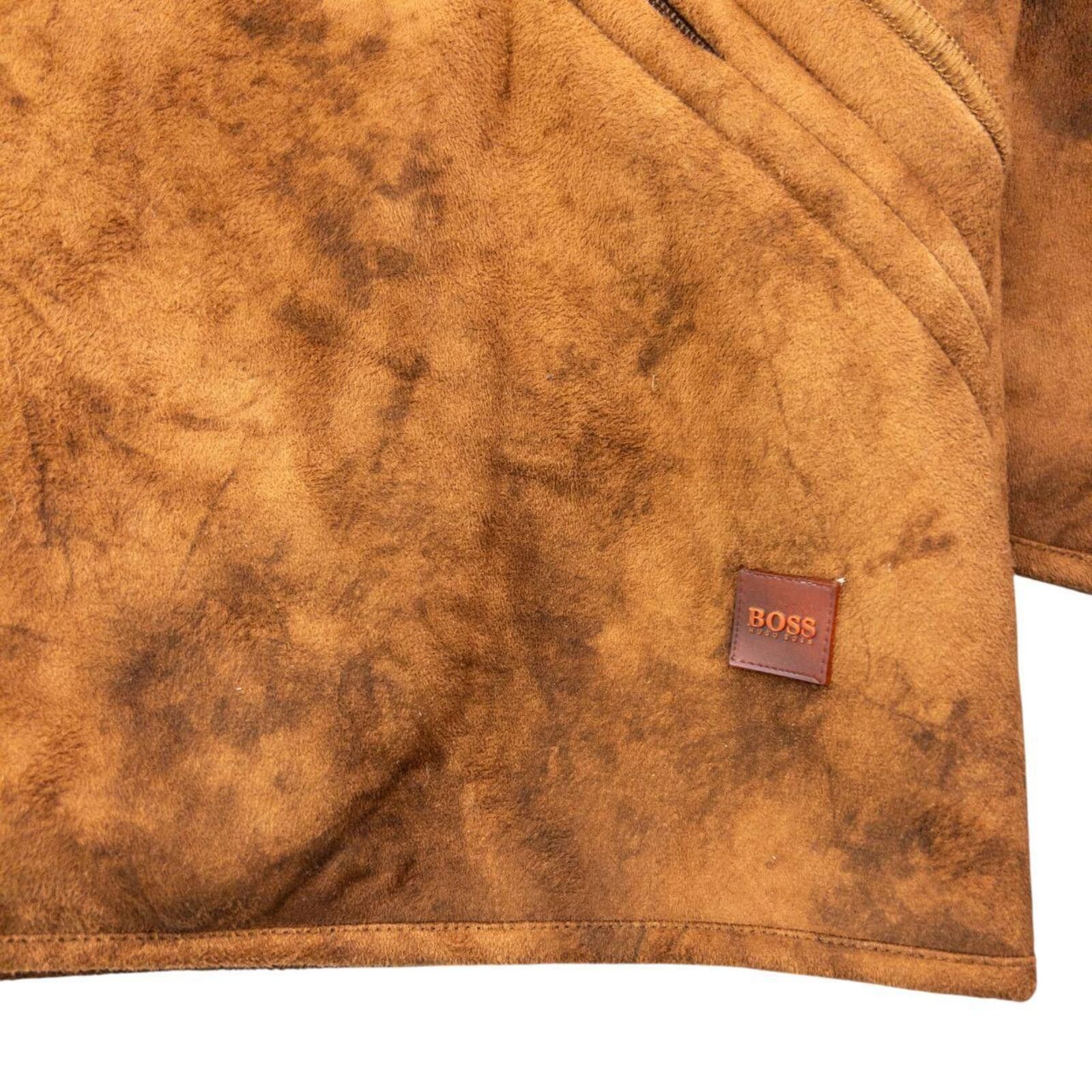 Hugo Boss Vintage 90s Hugo Boss Fleece Lined Suede Jacket Size XL Size US XL / EU 56 / 4 - 5 Thumbnail