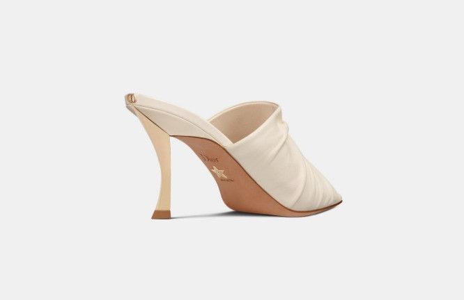 Dior o1w1db11024 D-Fame Heeled Sandals in White Size US 8 / IT 38 - 3 Thumbnail