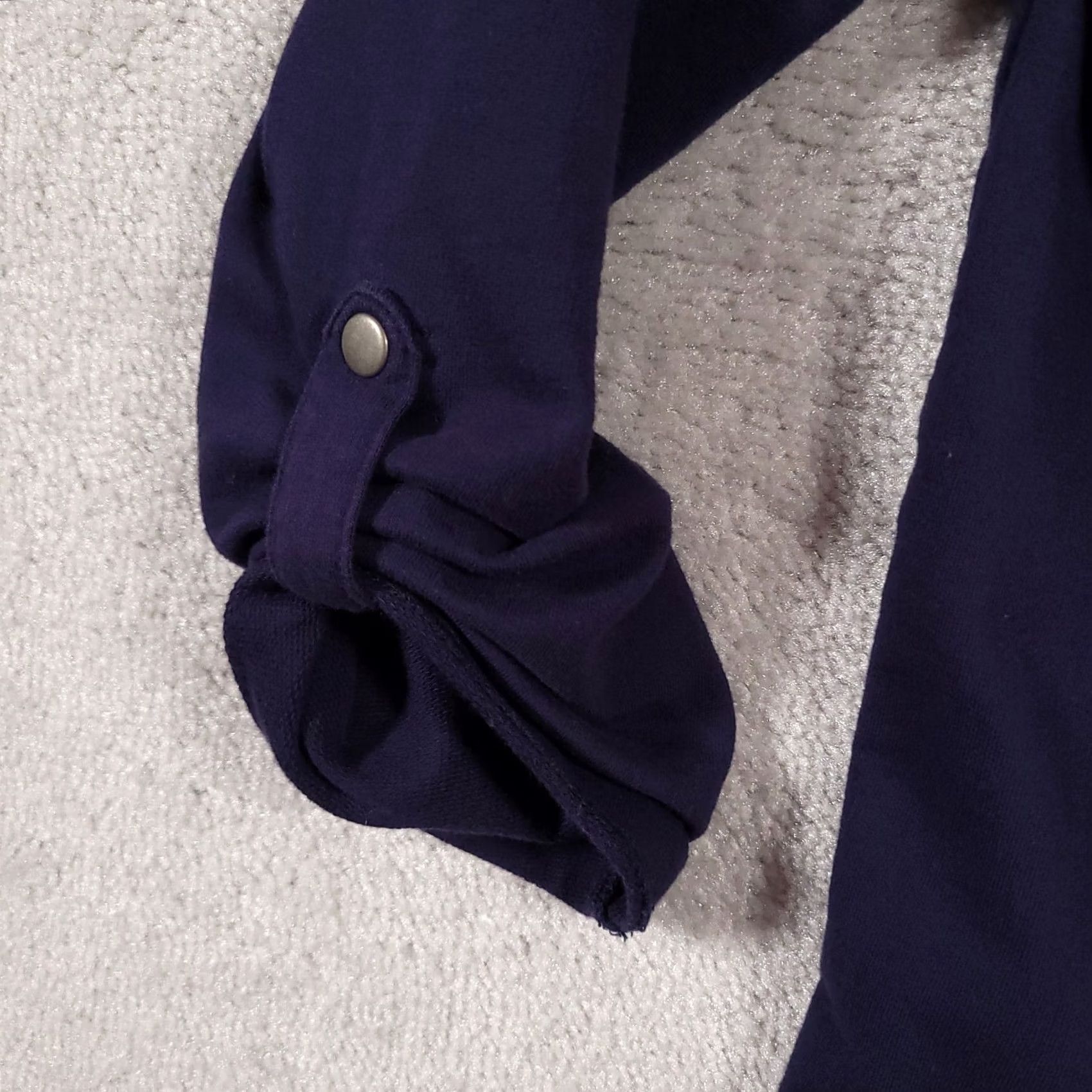 Vintage Chico's Shirt Women’s 1 US Medium Navy Blue 3/4 Sleeve Heavy Knit Casual Pocket Shirt Size M / US 6-8 / IT 42-44 - 6 Thumbnail