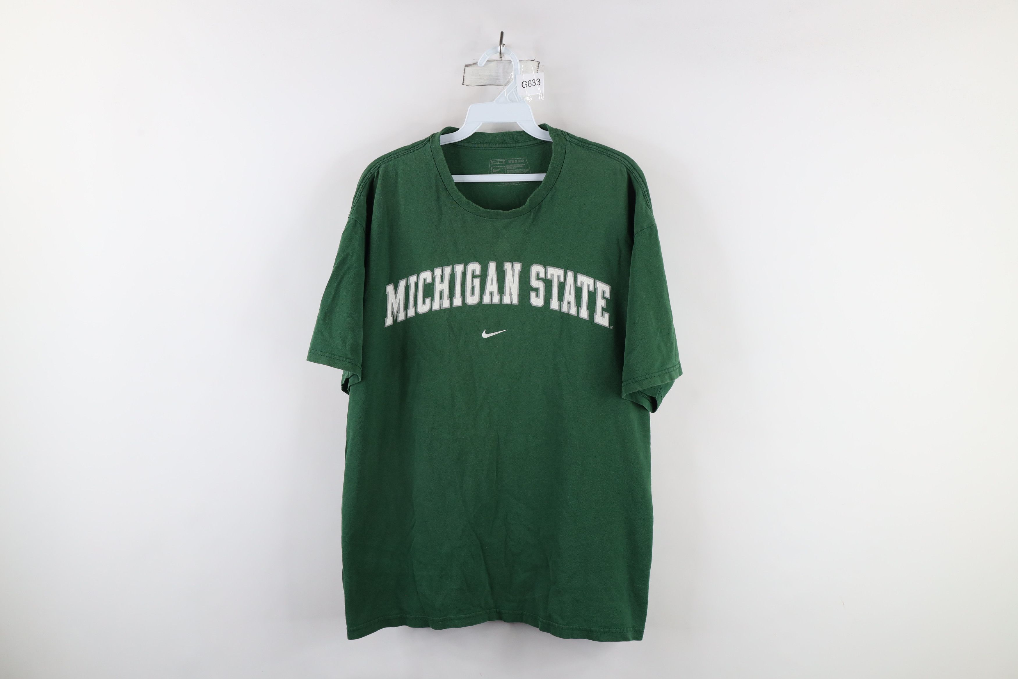 Nike × Vintage Vintage Nike Center Swoosh Michigan State University T-Shirt Size US L / EU 52-54 / 3 - 1 Thumbnail