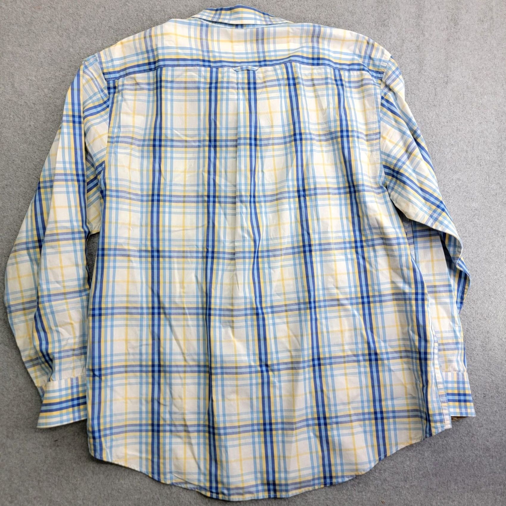 Izod IZOD Shirt Mens XL Blue Yellow Plaid Long Sleeve Button-Down Pocket Size US XL / EU 56 / 4 - 5 Thumbnail