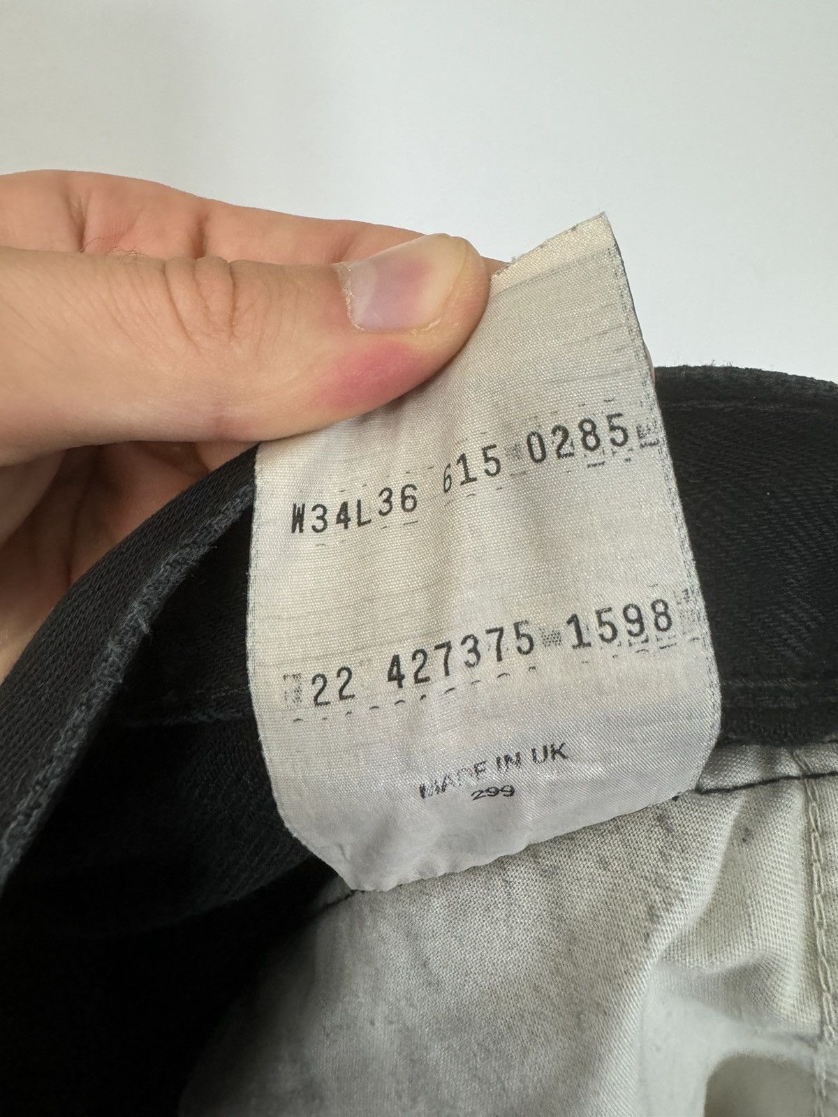 LONG SIZE Vintage 90s Levis Orange Tab 615 Denim Black