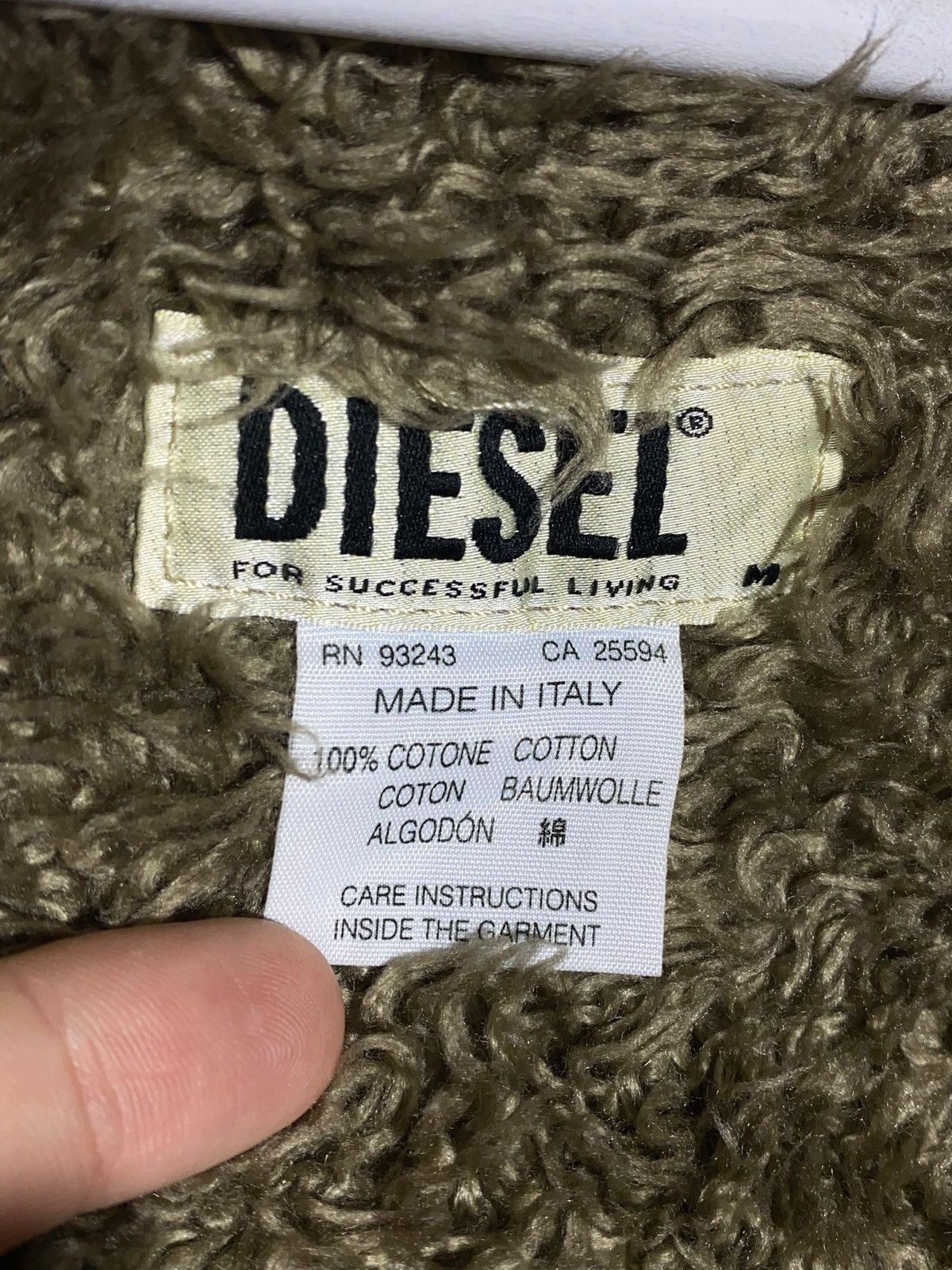 Diesel Vintage 00s Diesel Sherpa Washed Denim Jacket Y2k Style Size M / US 6-8 / IT 42-44 - 15 Thumbnail