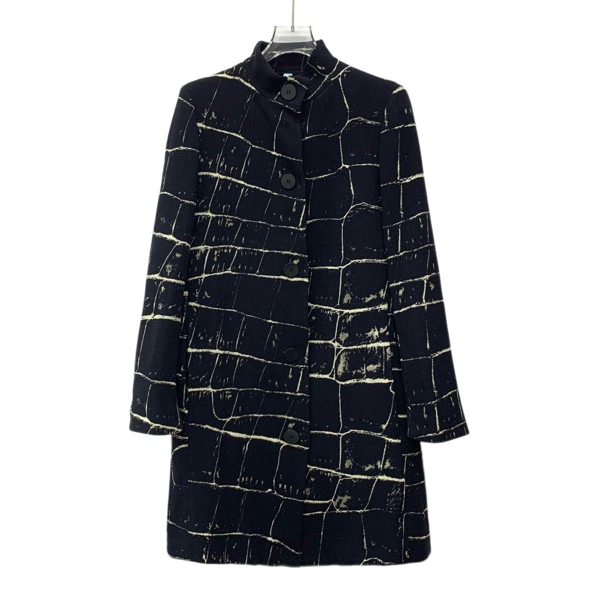 Max Mara Maxmara Black Rockstud Wool Single Breasted Coat Size S / US 4 / IT 40 - 1 Thumbnail