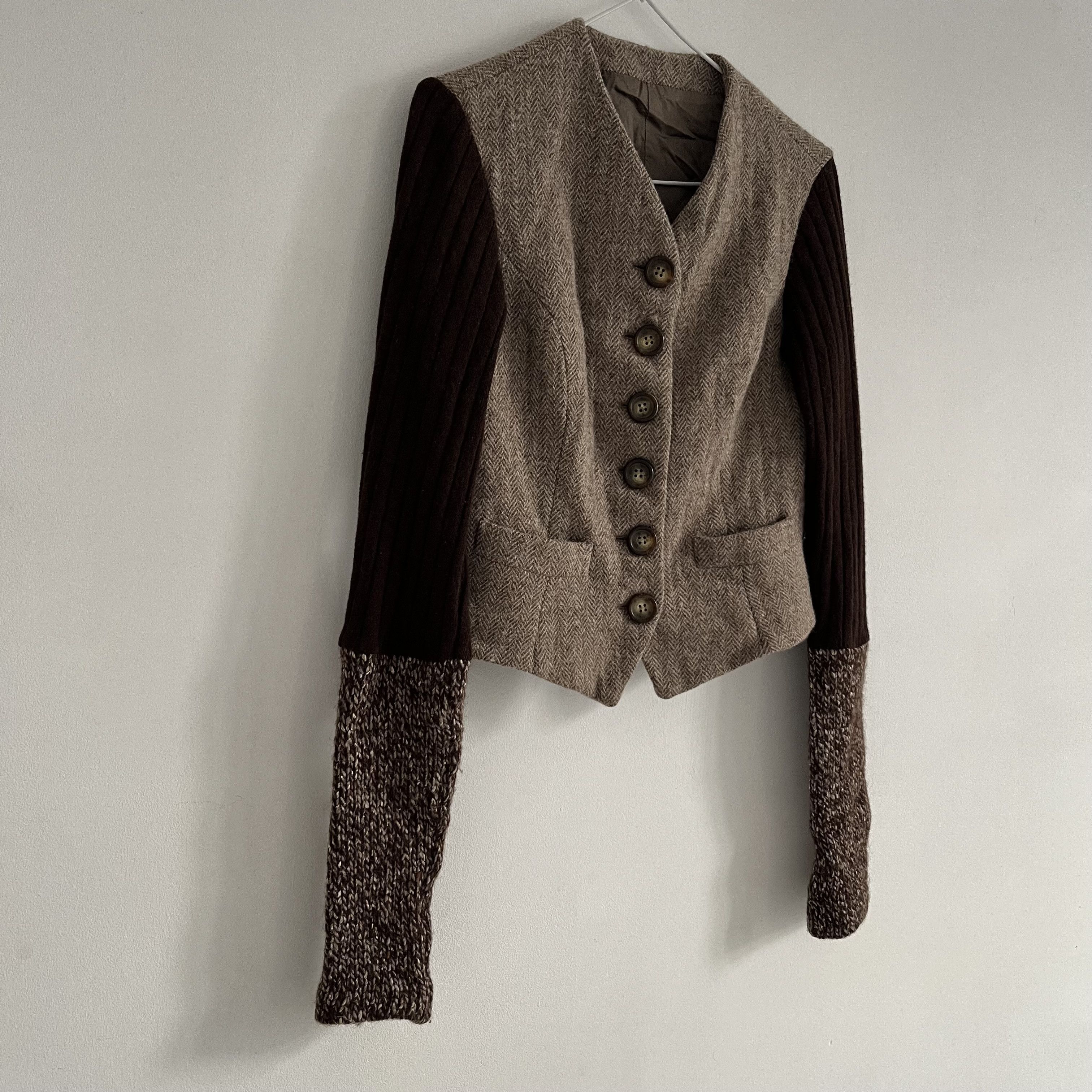 Vintage Dolce & Gabbana Runway Jacket Wool Sweater Sleeves