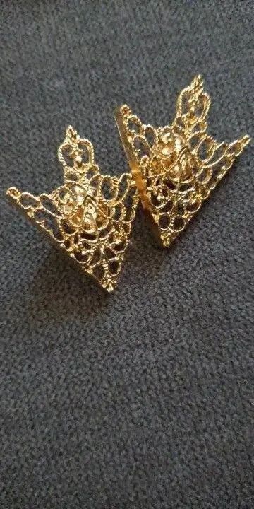KEAGAN HOFFMAN Vintage Silver Triangle Collar Pin Brooch Size ONE SIZE - 3 Thumbnail