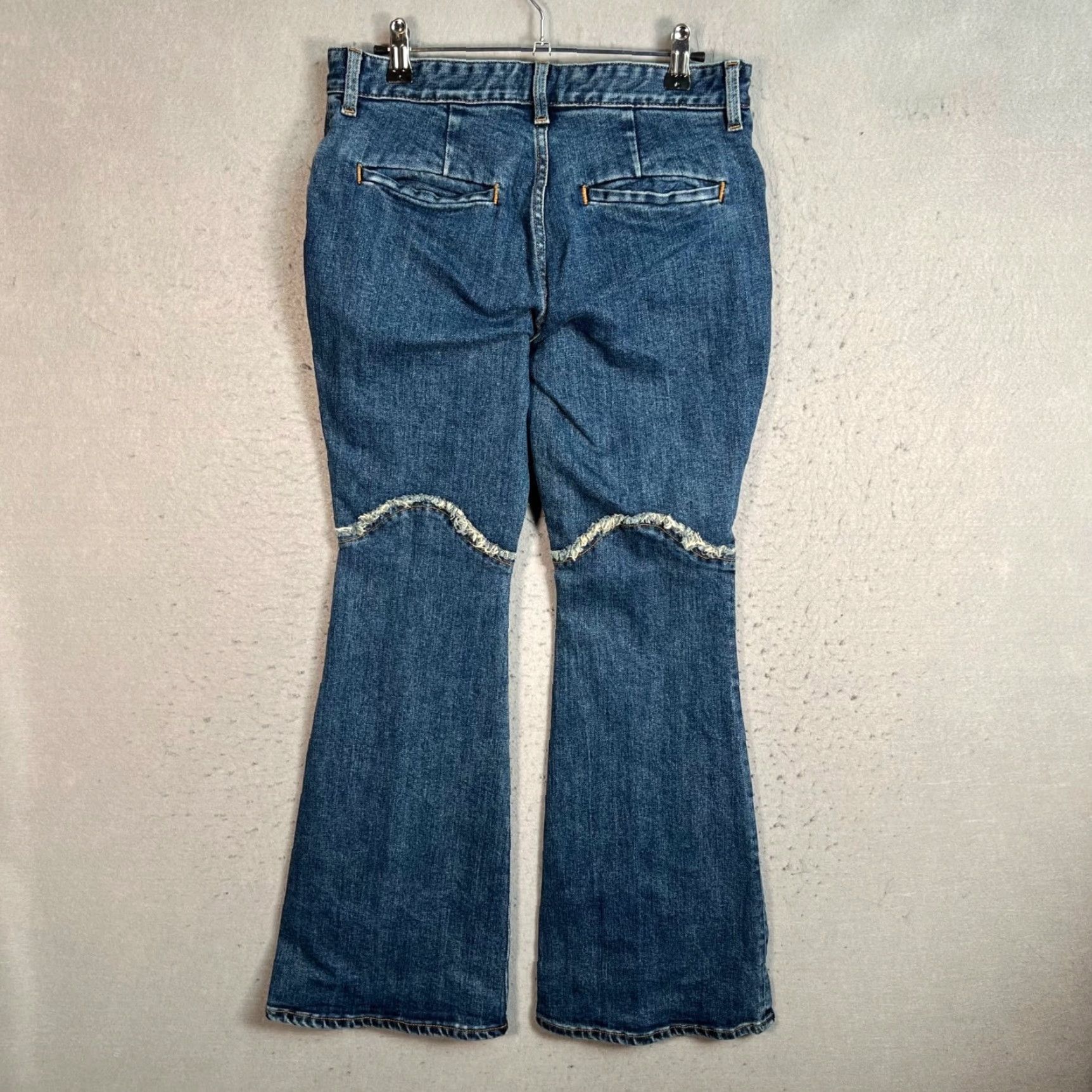 Vintage Lagua Gem Womens Jeans Blue Denim Lace-Up Front Flare Size 26 Size 26" / US 2 / IT 38 - 2 Thumbnail