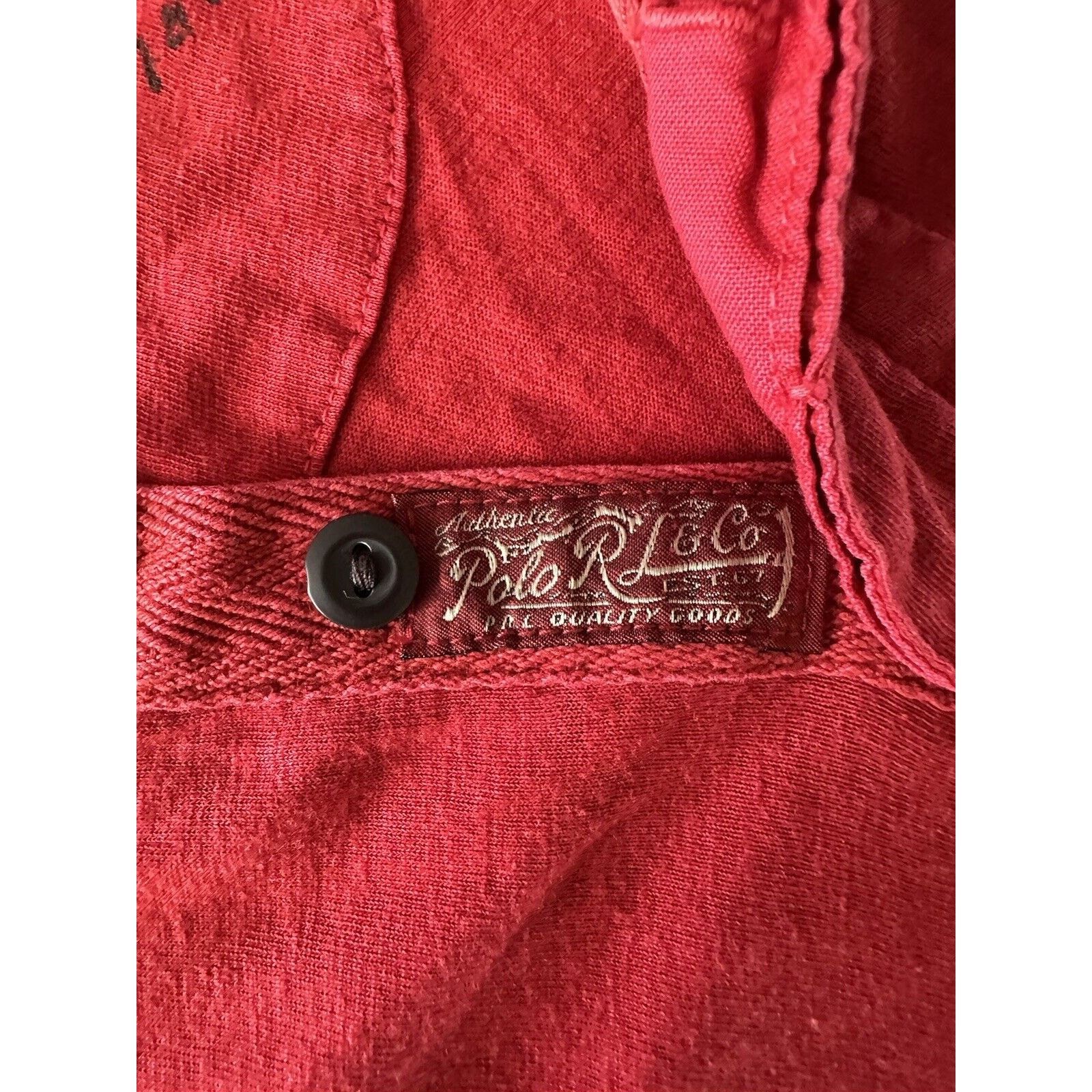 Polo Ralph Lauren Vintage POLO RALPH LAUREN Red Large Shirt Collard Pullover Size US L / EU 52-54 / 3 - 4 Thumbnail
