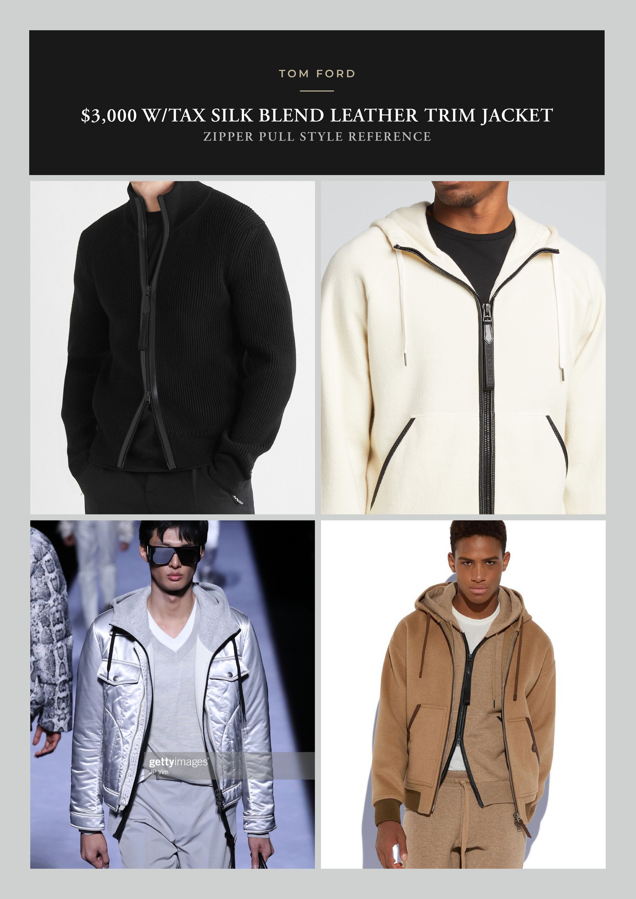 Tom Ford Best Dressed Rare $3K w/Tax Silk Blend Leather Accent Jacket Size US M / EU 48-50 / 2 - 22 Thumbnail
