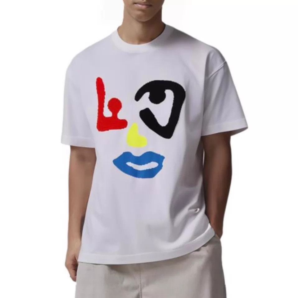 Louis Vuitton LV White Knit SS Tee L Clown Face Graffiti Logo Size US L / EU 52-54 / 3 - 6 Thumbnail