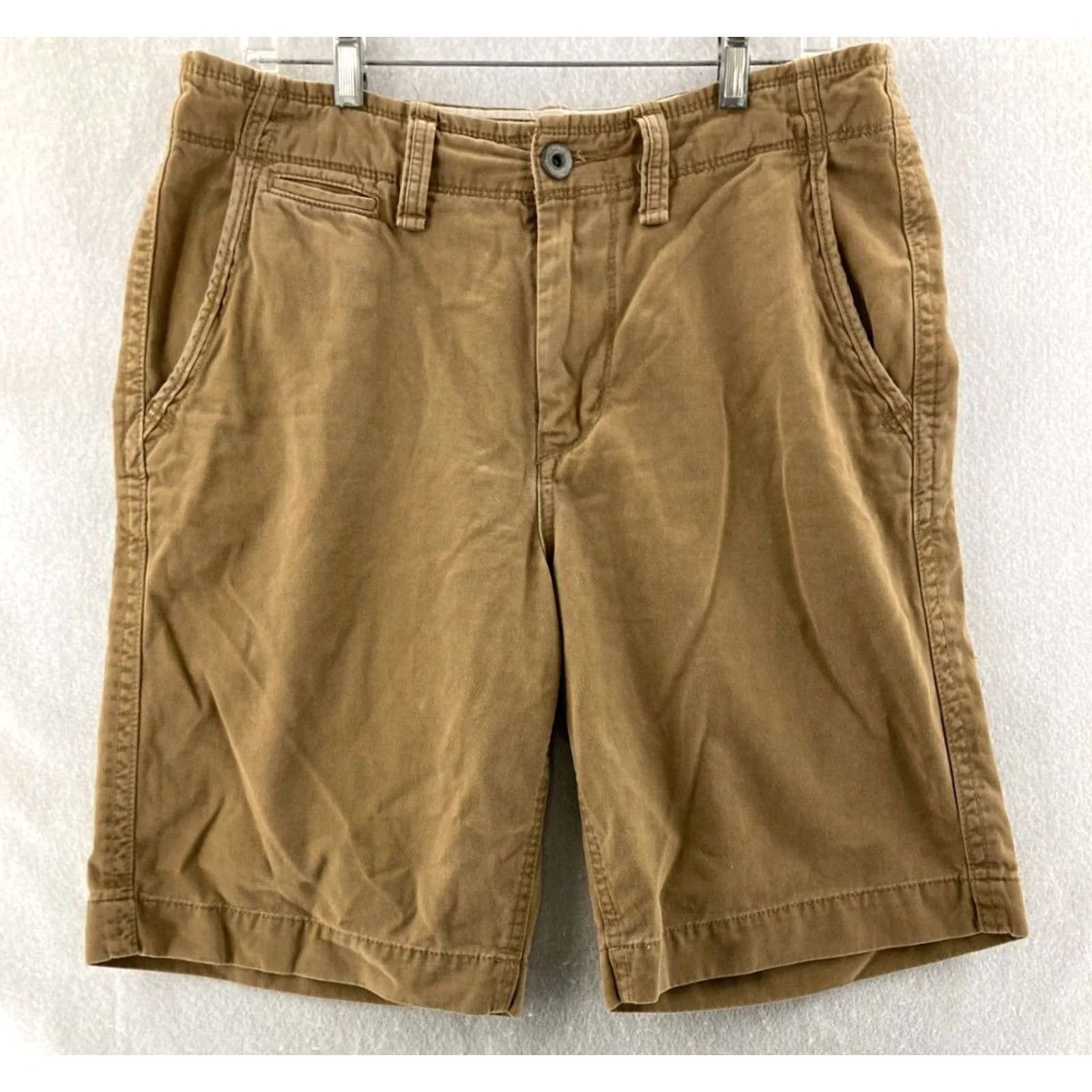 American Eagle Outfitters American Eagle Outfitters Shorts Mens 32 Beige Canvas Chino Basic Pocket Logo Modern Preppy 90s Mens Size US 32 / EU 48 - 2 Thumbnail