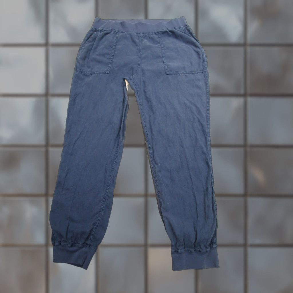 Faherty FAHERTY Pants Womens Large Blue Joggers Tapered Elastic Waist Cuffed Pockets Size 36" / US 14 / IT 50 - 1 Thumbnail