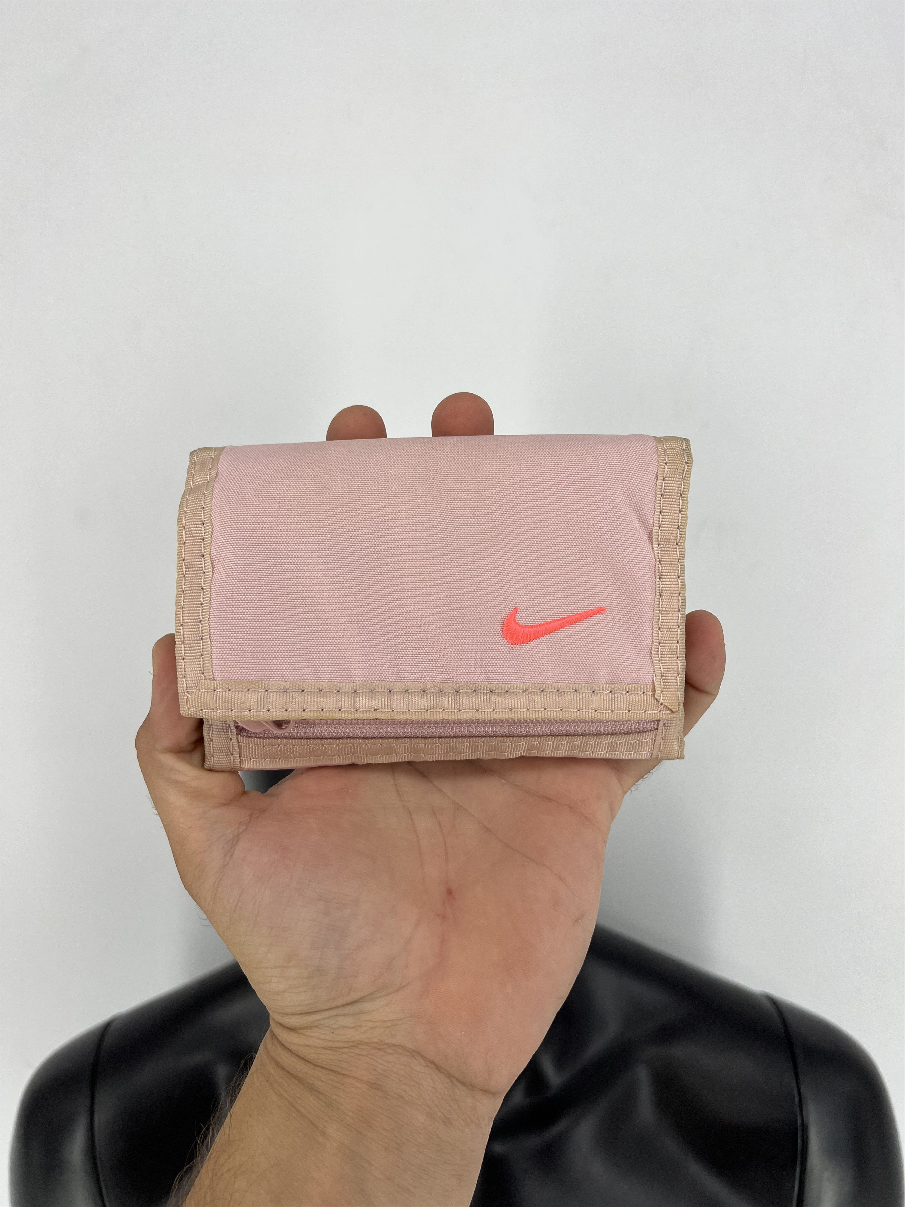 Nike × Vintage Vintage 90s Nike Pink swoosh functionality wallet Size ONE SIZE - 1 Thumbnail
