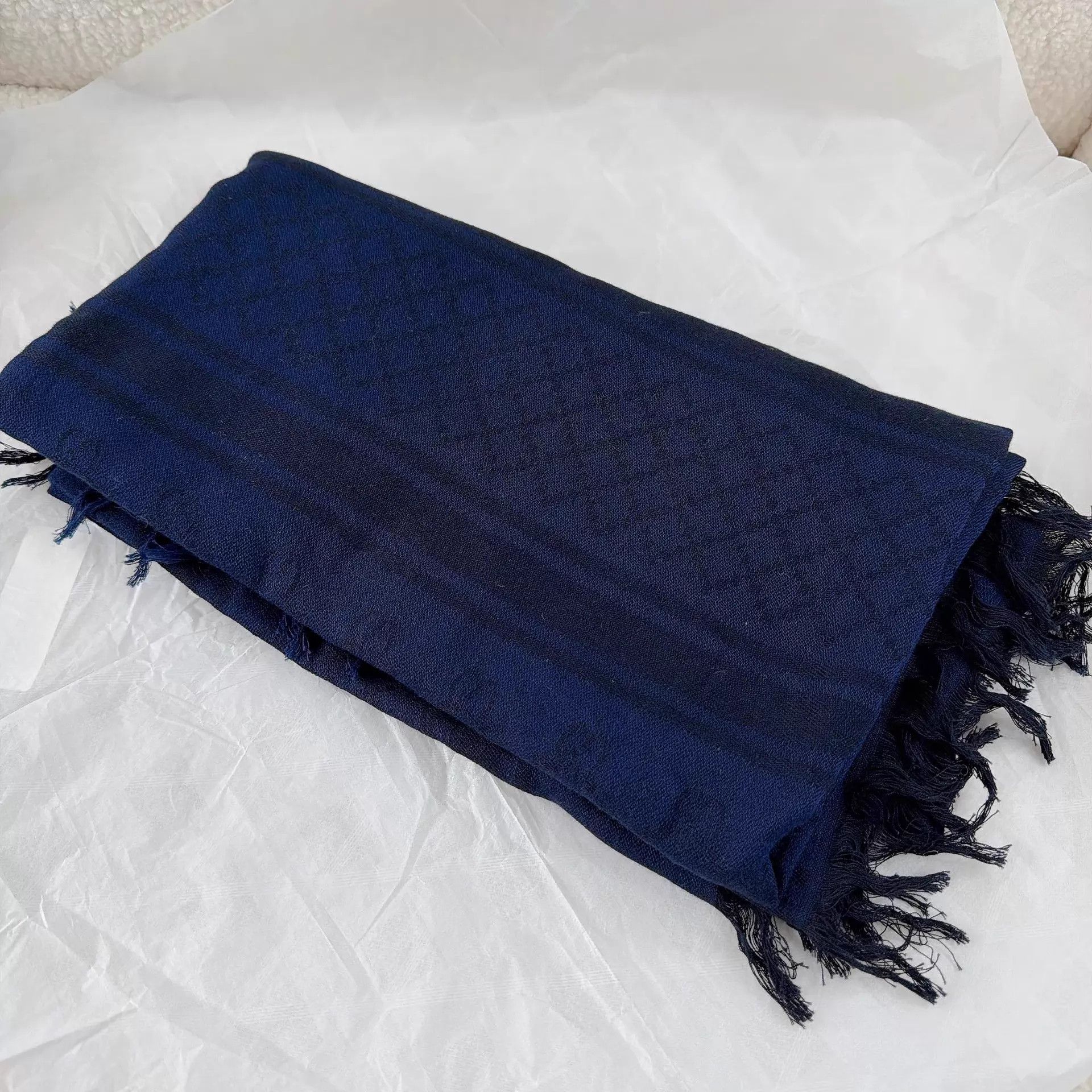 Gucci Gucci navy blue pre-owned scarf Size ONE SIZE - 5 Thumbnail