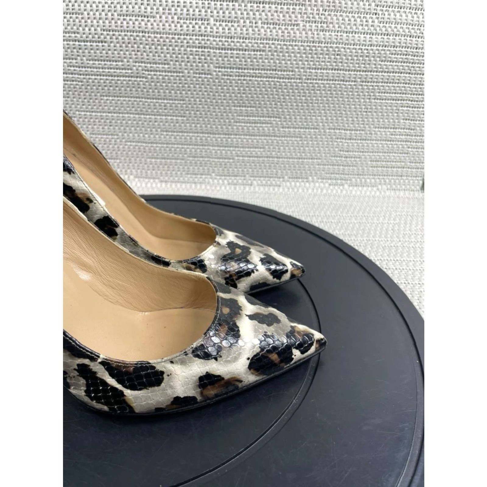 Diane von Furstenberg Diane Von Furstenberg Heels Womens Size 7 B Pumps Gray Brown Snakeskin Stiletto Pumps Shoe Size US 7 / IT 37 - 2 Thumbnail
