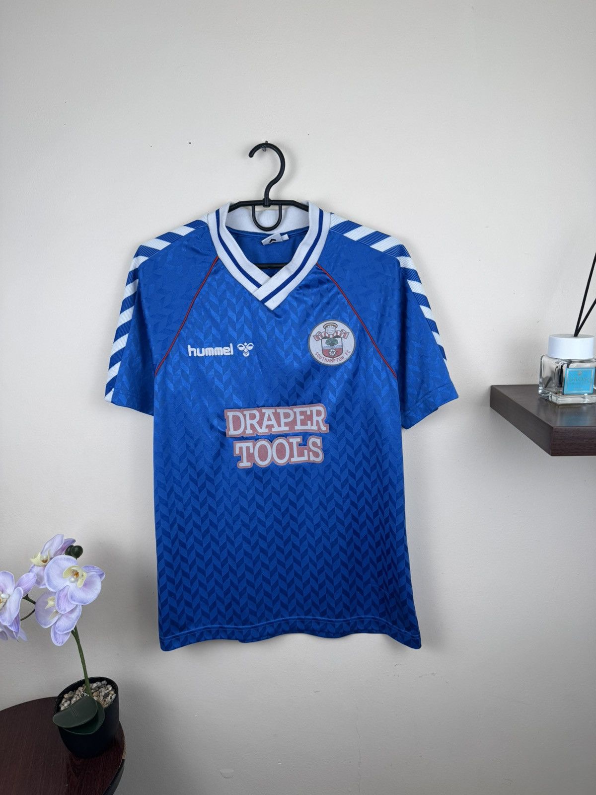 Hummel Hummel Southhampton 1987-89 Jersey Away Remake Soccer S Size US S / EU 44-46 / 1 - 1 Thumbnail