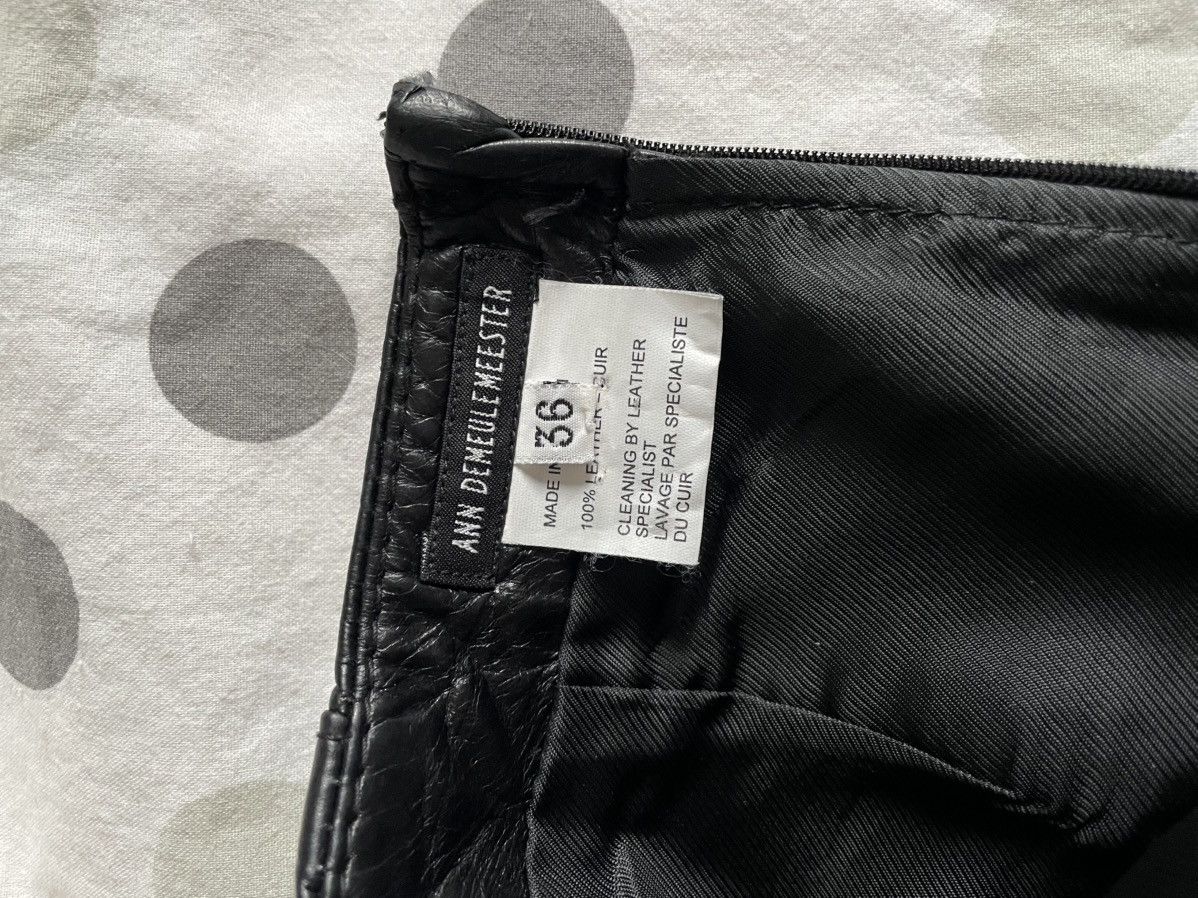 Ann Demeulemeester Leather midi skirt Size 26" / US 2 / IT 38 - 4 Thumbnail