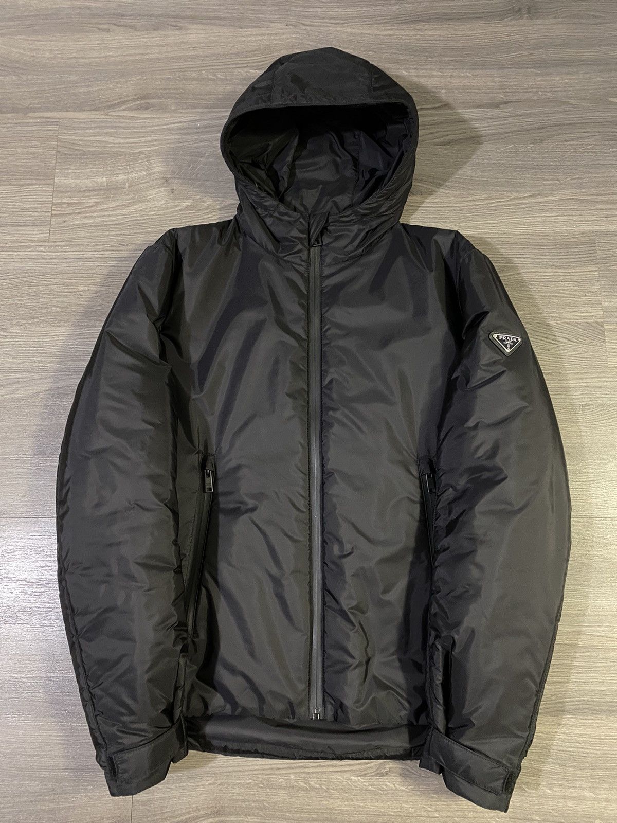 image of Prada Nylon Jacket in Black, Men's (Size Medium)