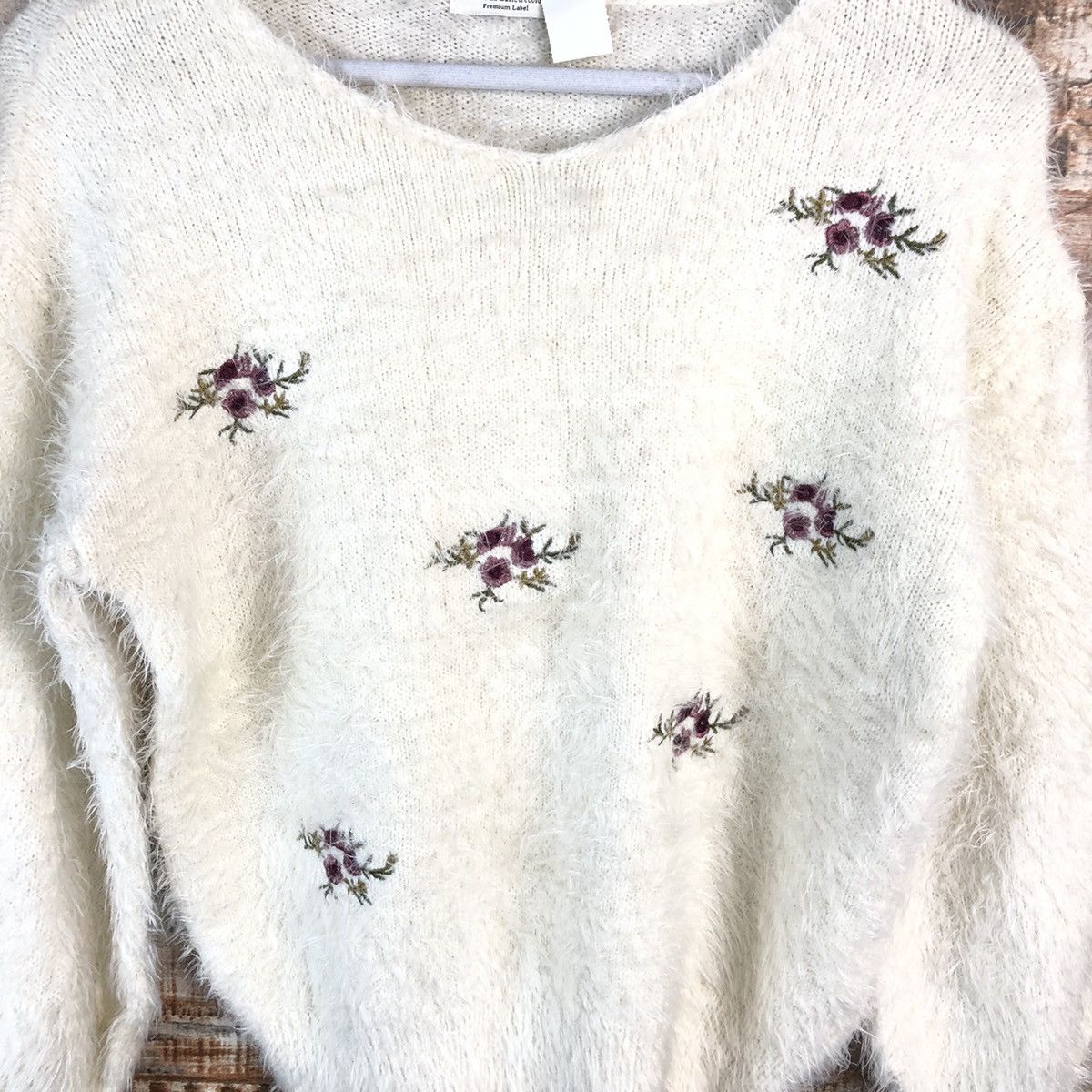 Homespun Knitwear × Japanese Brand DLL Earth Music & Econology Ivory Knitwear #C226 Size S / US 4 / IT 40 - 9 Thumbnail