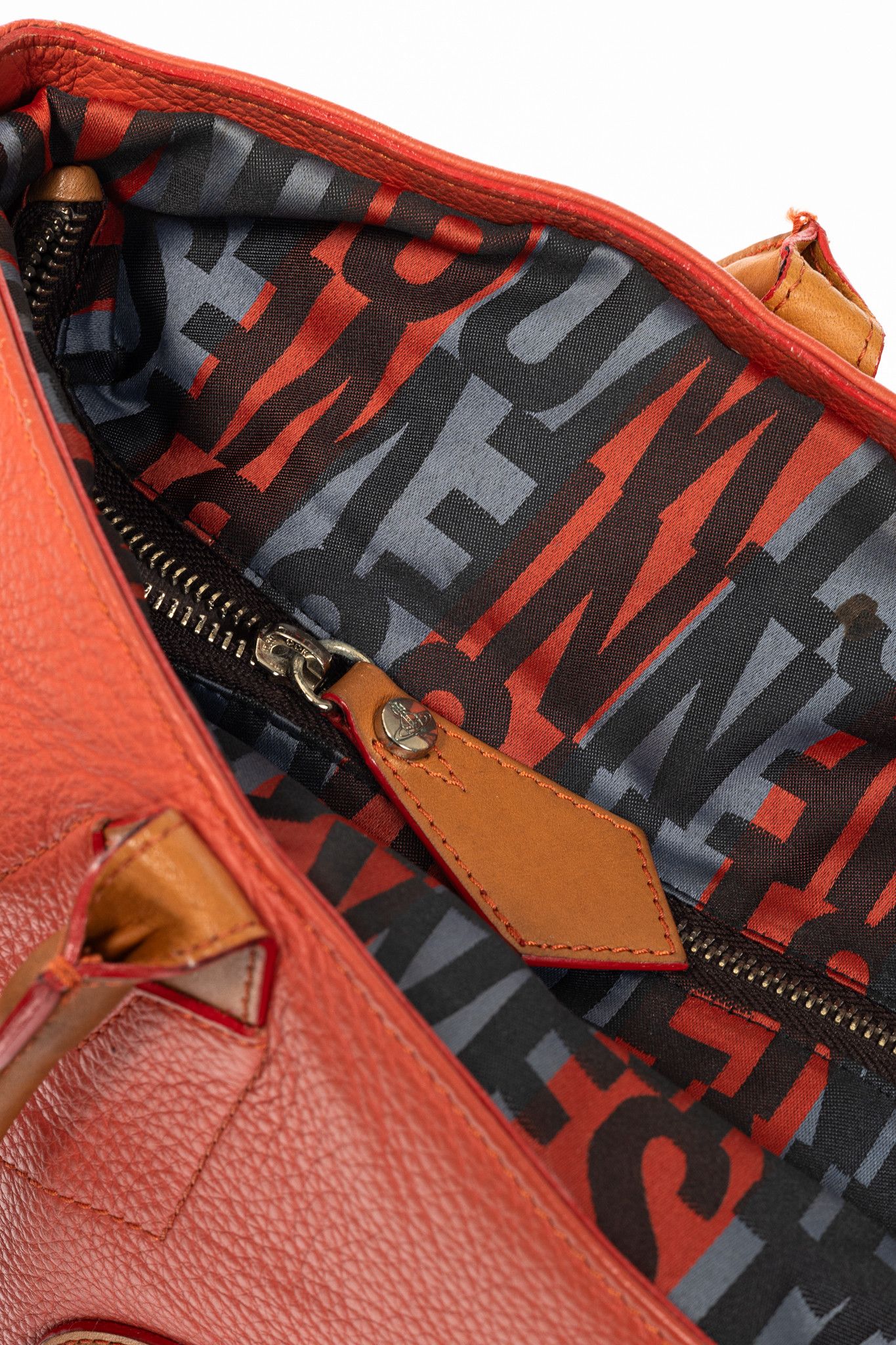 Vivienne Westwood Vivienne Westwood Cameo Orange Embossed-Logo Leather Tote Size ONE SIZE - 10 Thumbnail