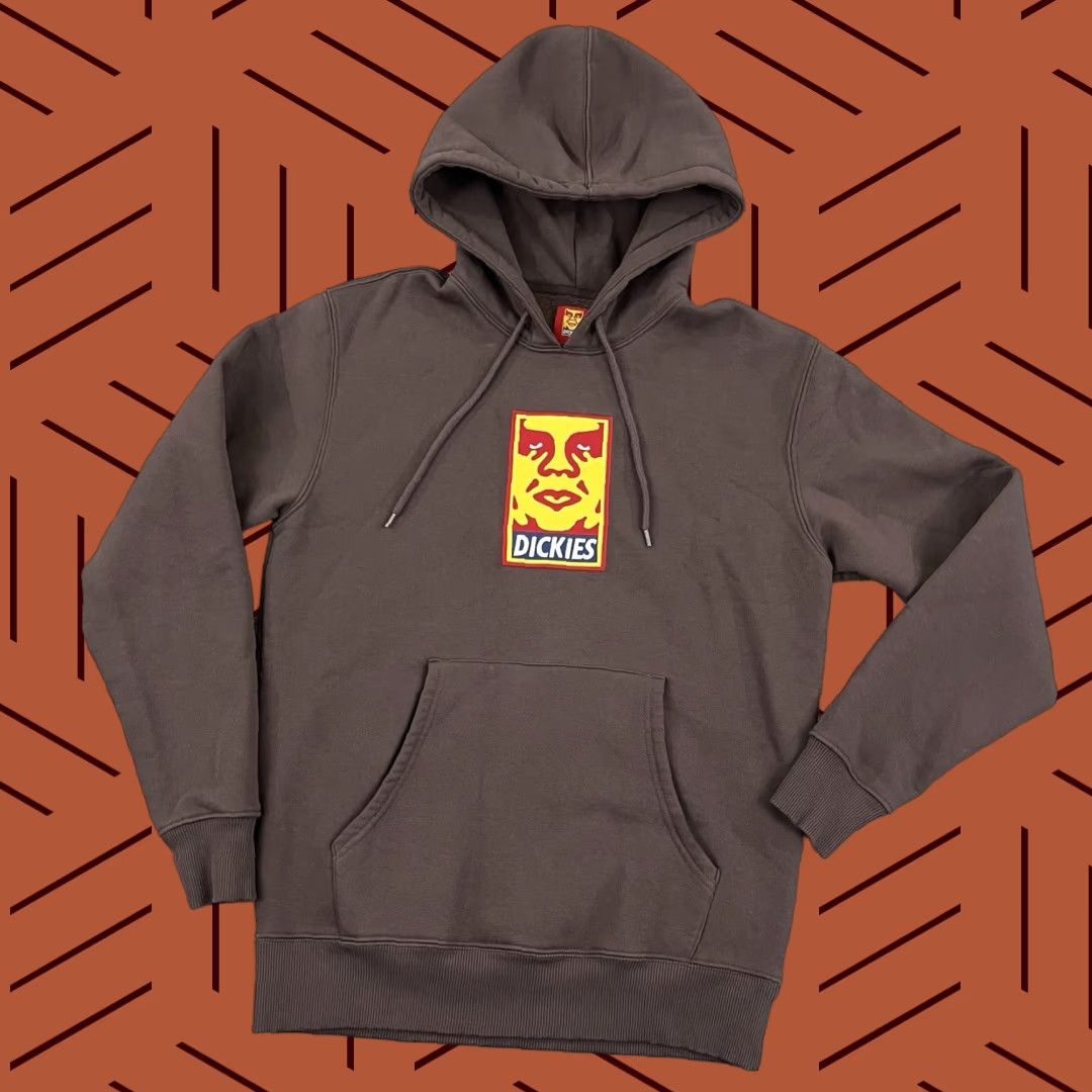 Dickies DICKIES x OBEY Jacket Mens Small Brown Hooded Workwear Embroidered Heavyweight Size US S / EU 44-46 / 1 - 1 Thumbnail