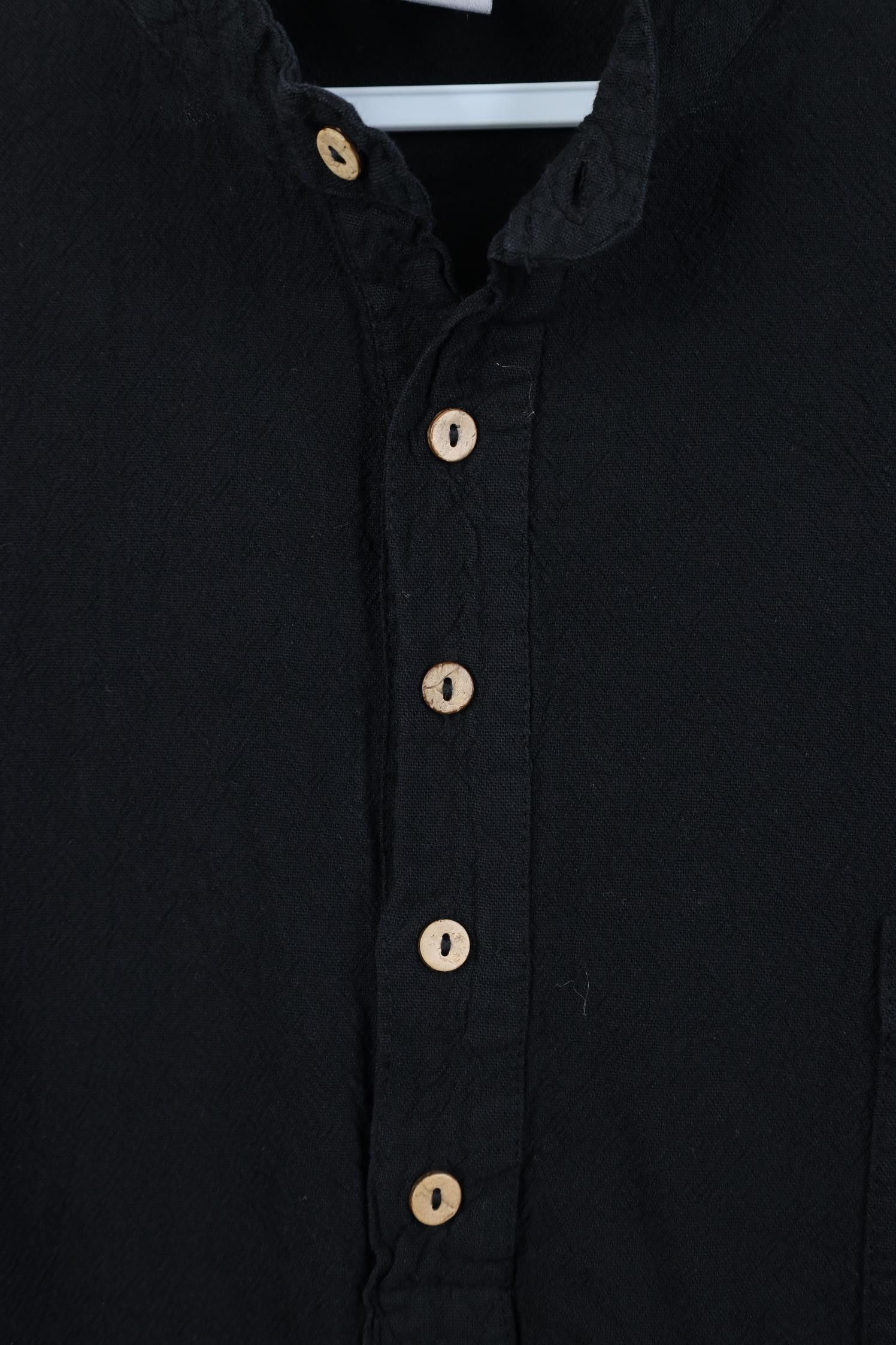 Vintage Vintage 90s Streetwear Button Down Polo Shirt Black USA Size US M / EU 48-50 / 2 - 4 Thumbnail