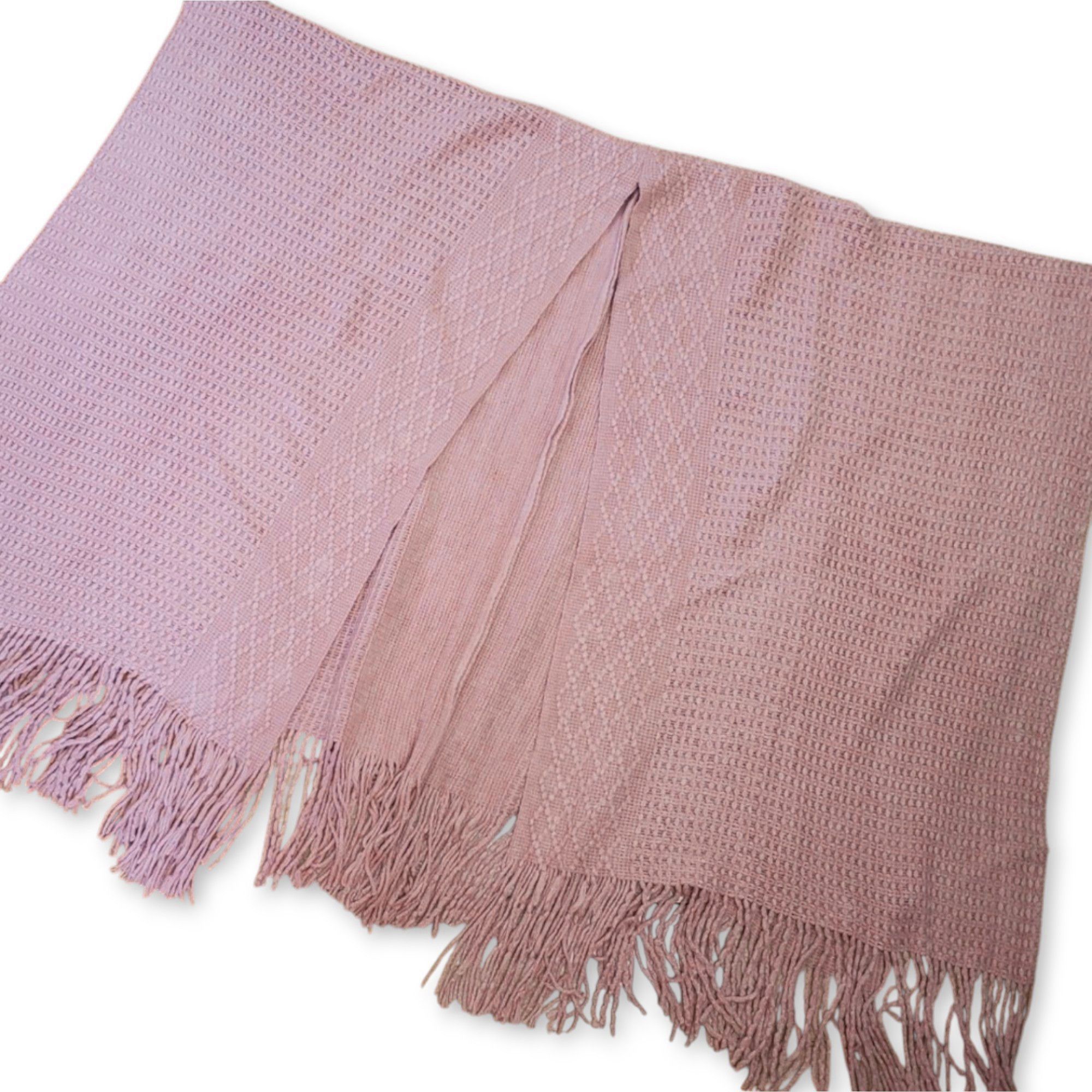 Other Roffe Accessories 56x38" Wrap Blanket Shawl Mauve Pink Knit Size ONE SIZE - 5 Thumbnail