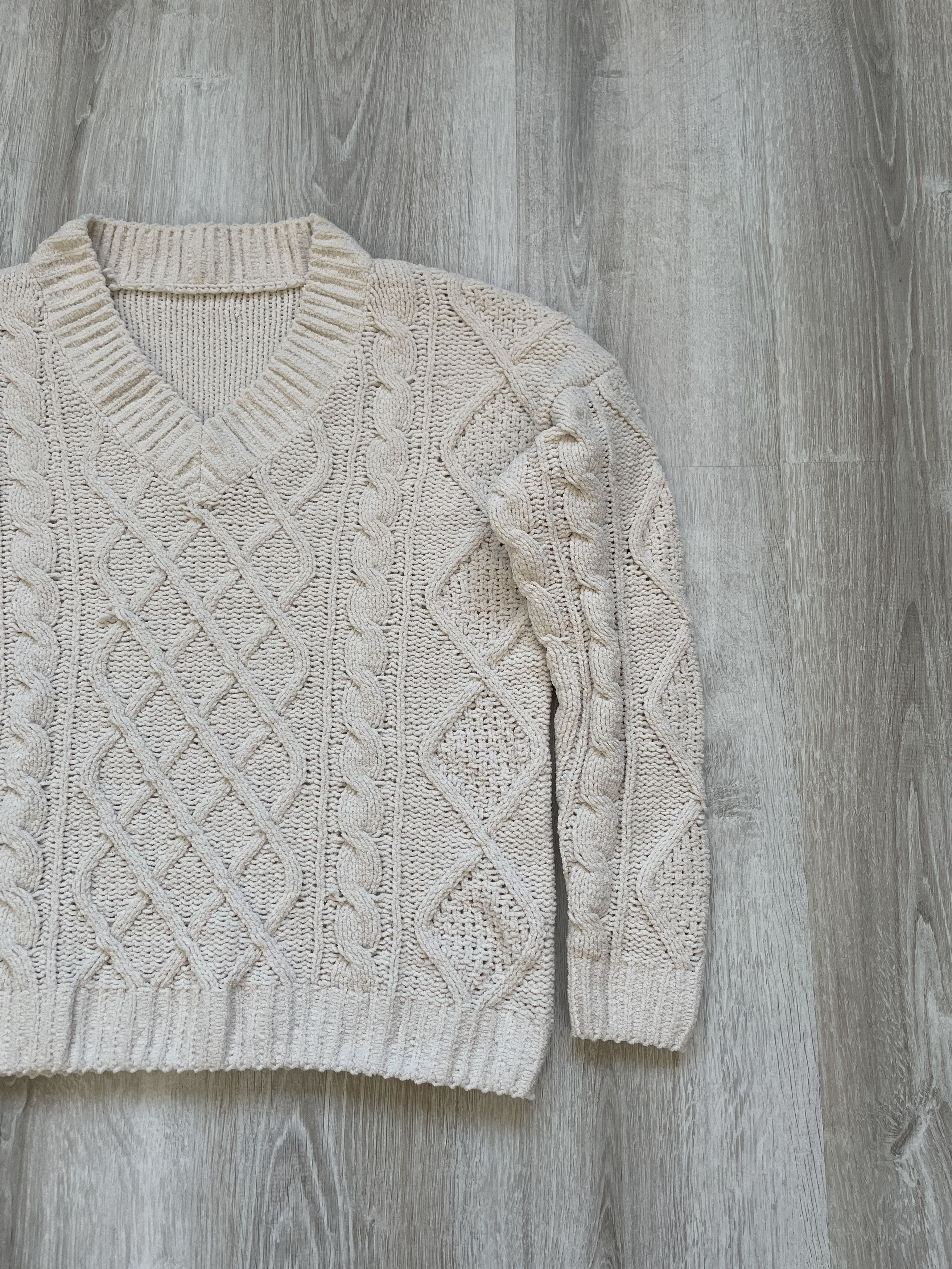 Other Vintage Y2K V neck Fisherman Knit Sweater Size US S / EU 44-46 / 1 - 3 Thumbnail