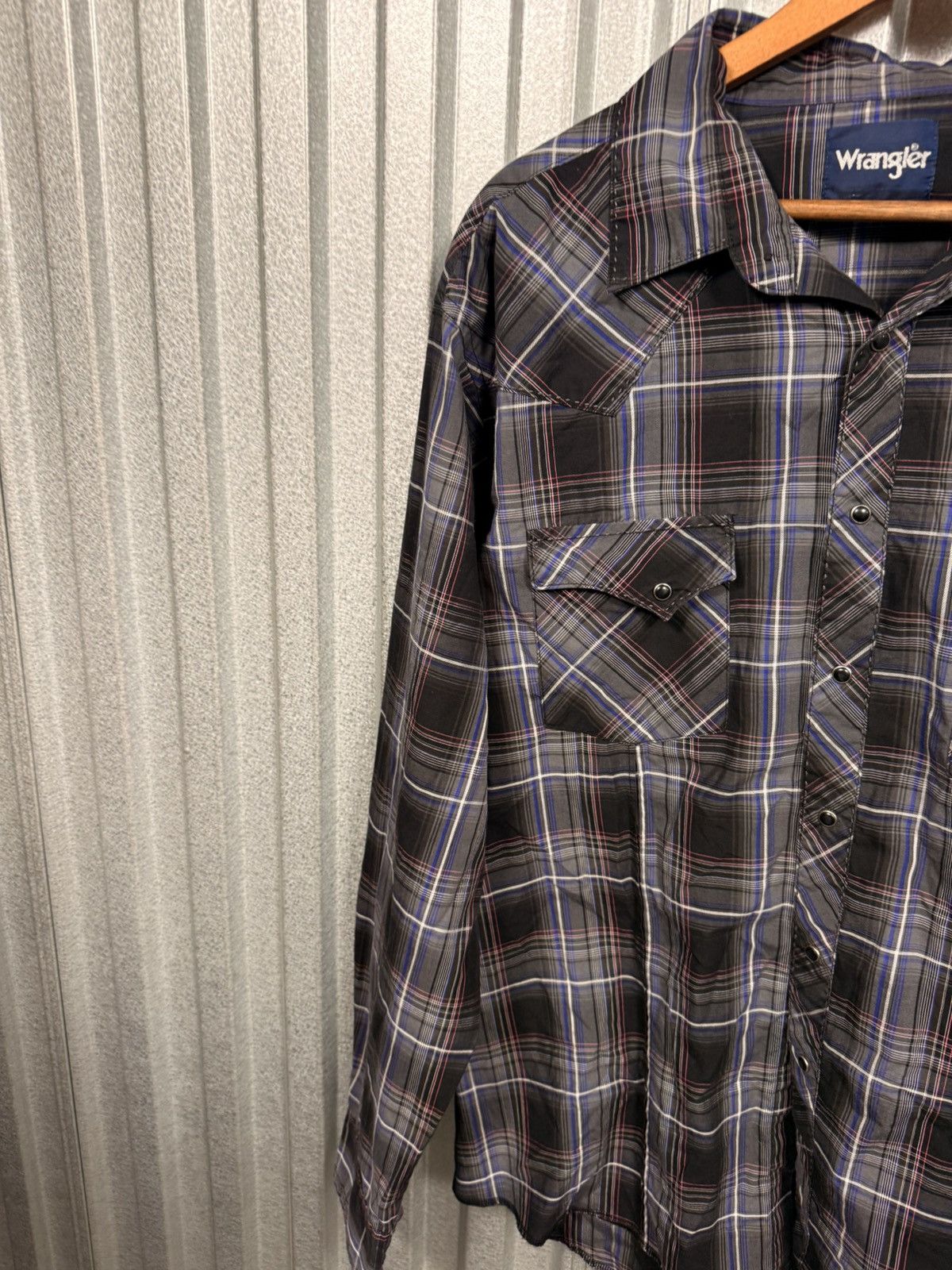 Wrangler Vintage Wrangler Western Pearl Snap Plaid Button Up Shirt Size US XL / EU 56 / 4 - 7 Thumbnail
