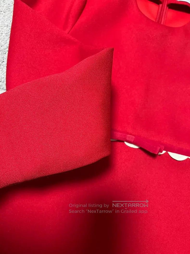 Valentino Valentino Red ruffled dress Size S / US 4 / IT 40 - 4 Thumbnail
