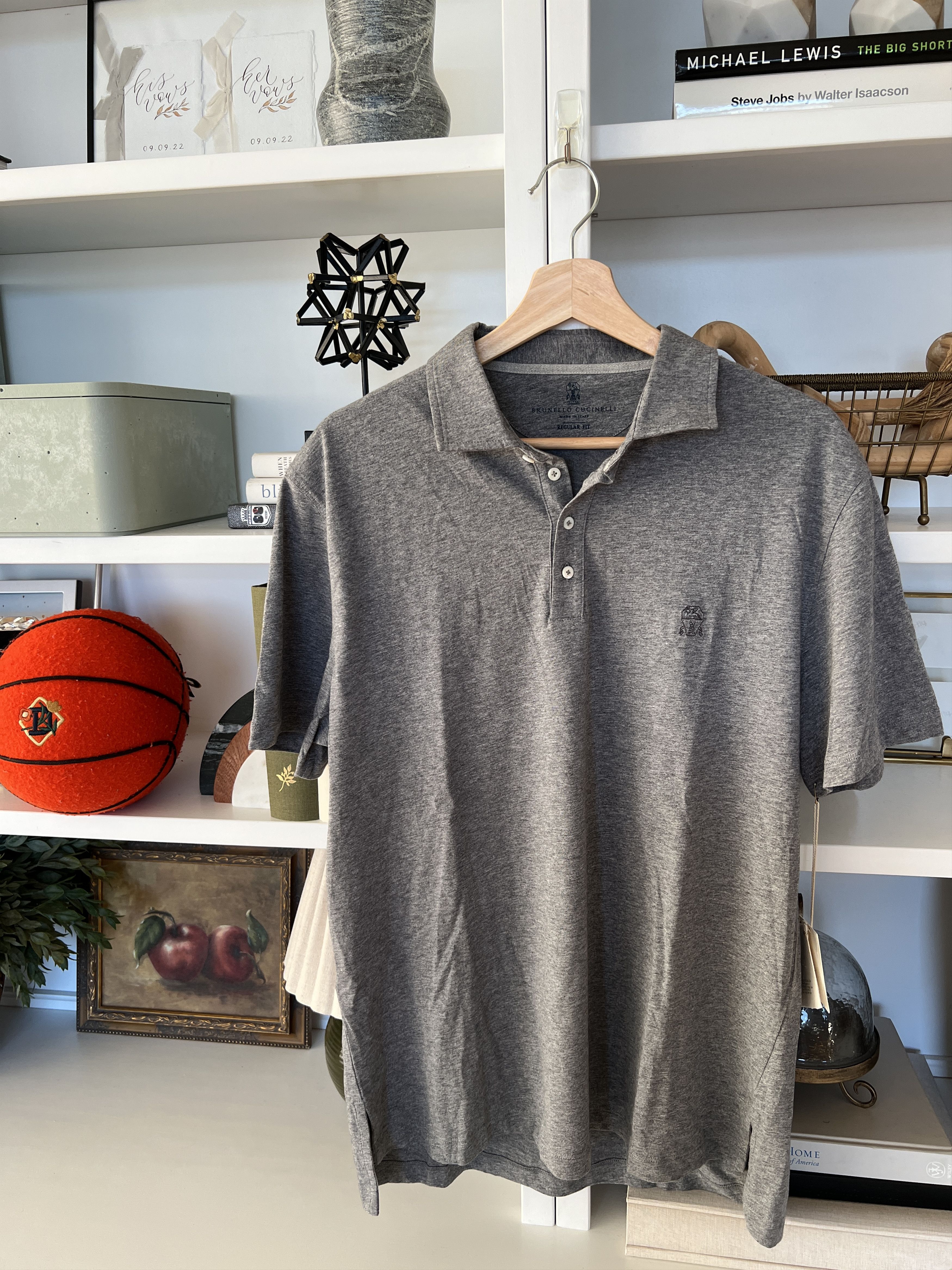 Brunello Cucinelli Brunello Cucinelli Gray Polo Size US M / EU 48-50 / 2 - 1 Thumbnail