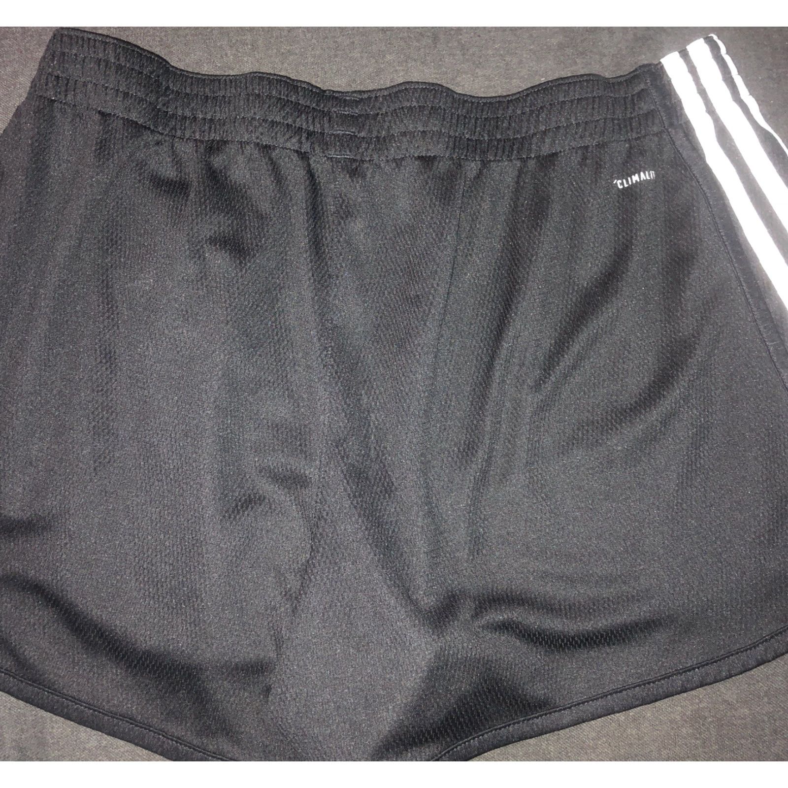 Adidas Womens adidas Athletic Running Shorts Size L Black Polyester Logo 3 stripe Athletic Womens Size 36" / US 14 / IT 50 - 4 Thumbnail