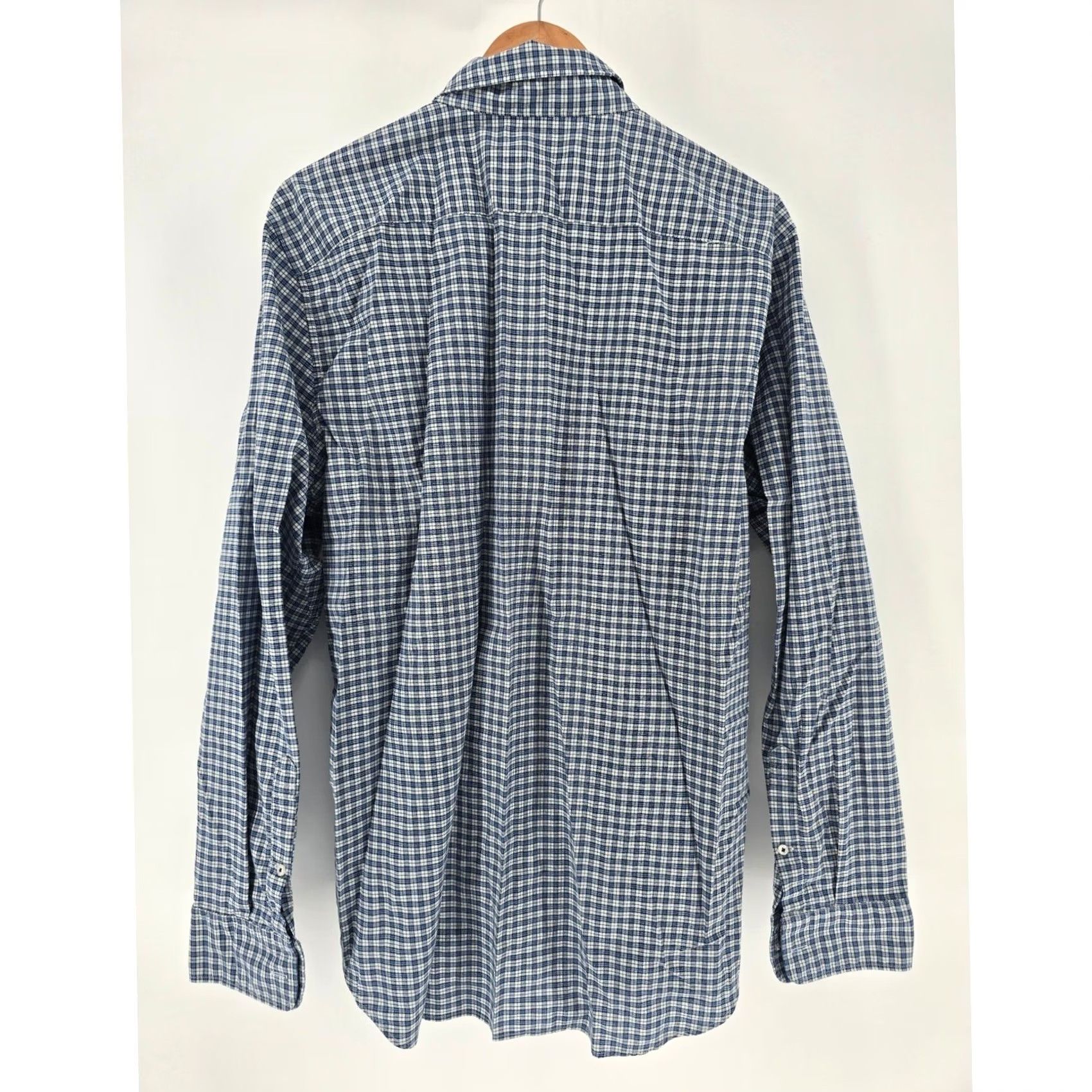 Bonobos Bonobos Shirt Mens XL Blue Gingham Button Down Long Stretch Cotton Standard Fit Size US XL / EU 56 / 4 - 3 Thumbnail